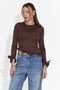Дамска ежедневна блуза кафява Enisea Bogas