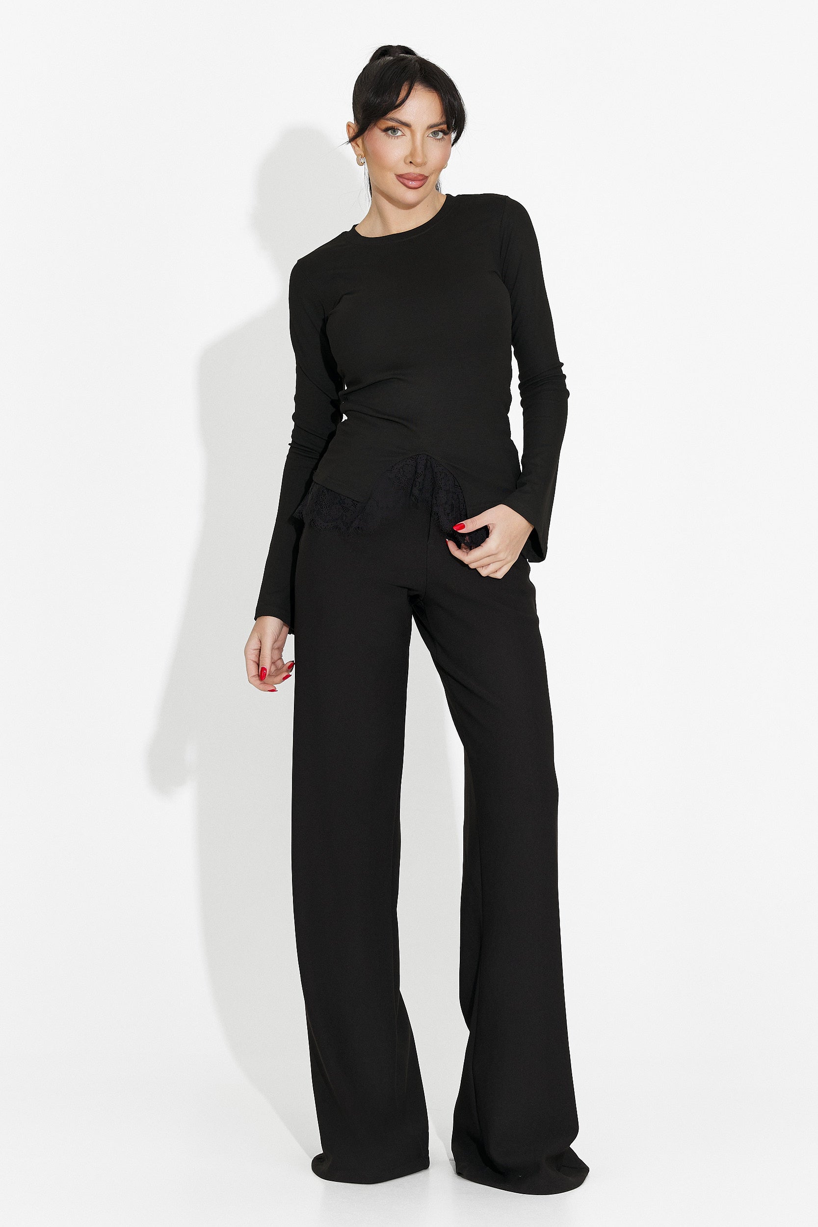 Дамска ежедневна черна блуза Daiela Bogas