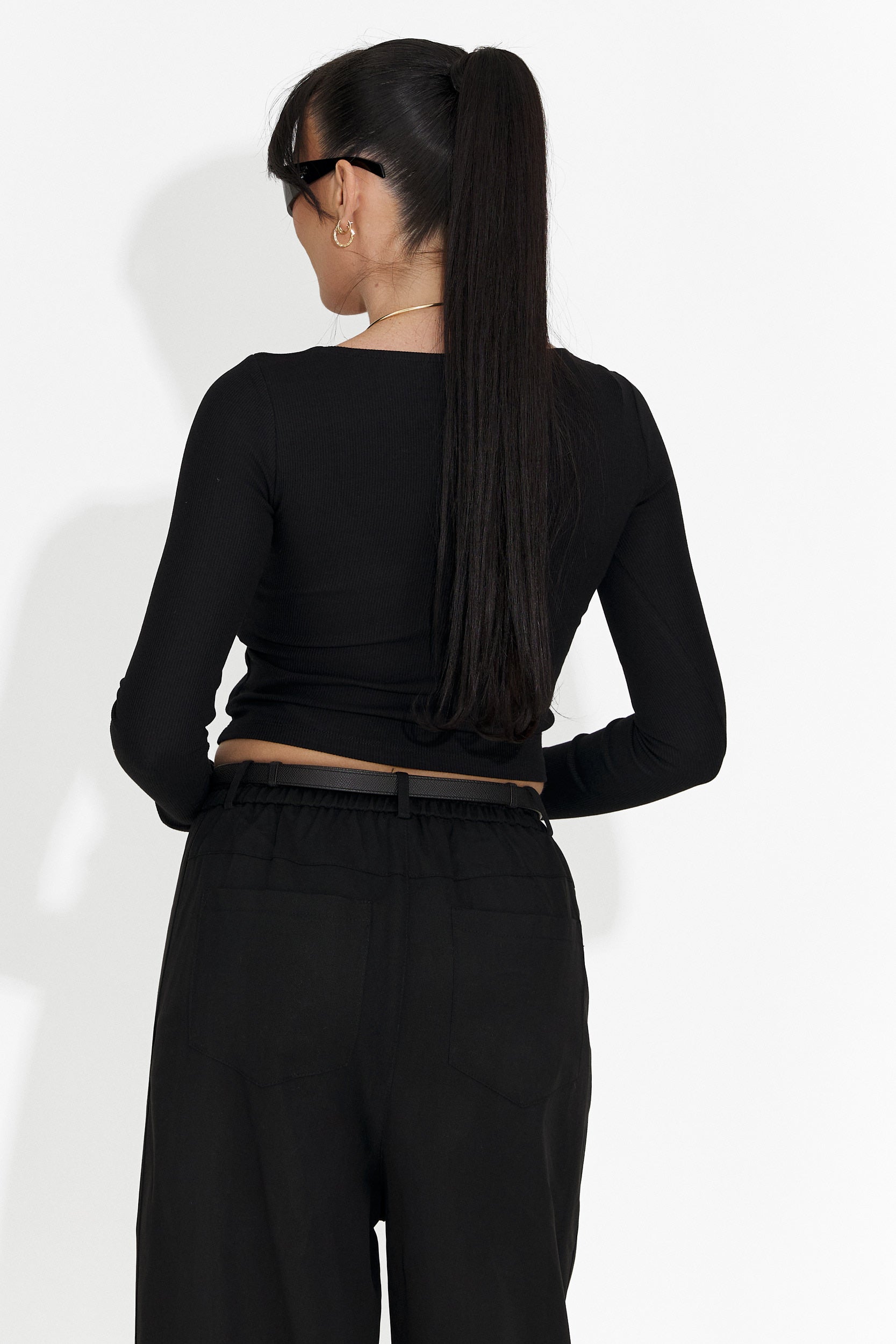 Дамска ежедневна черна блуза Dariana Bogas