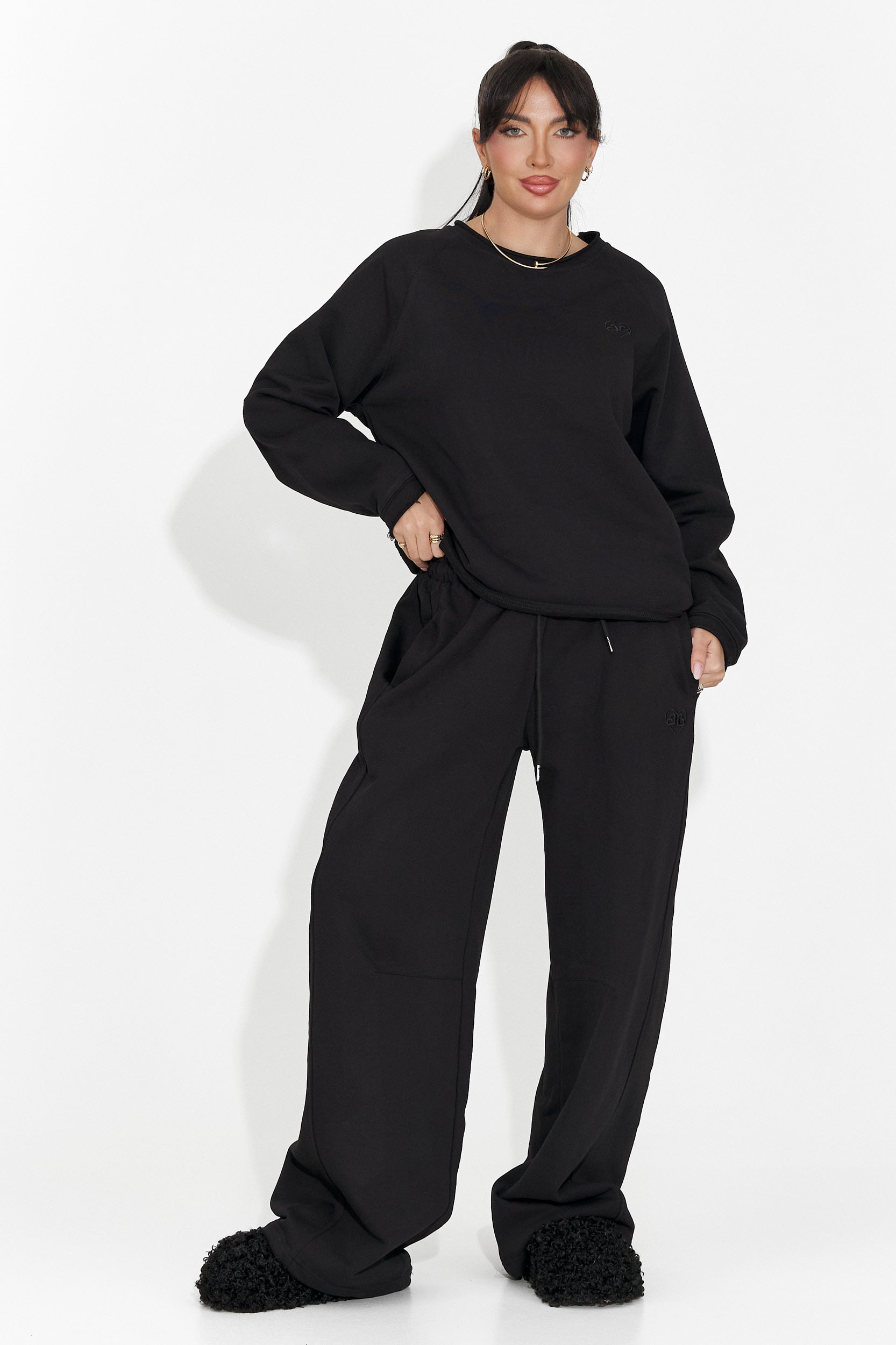 Дамска ежедневна черна блуза Kapia Bogas