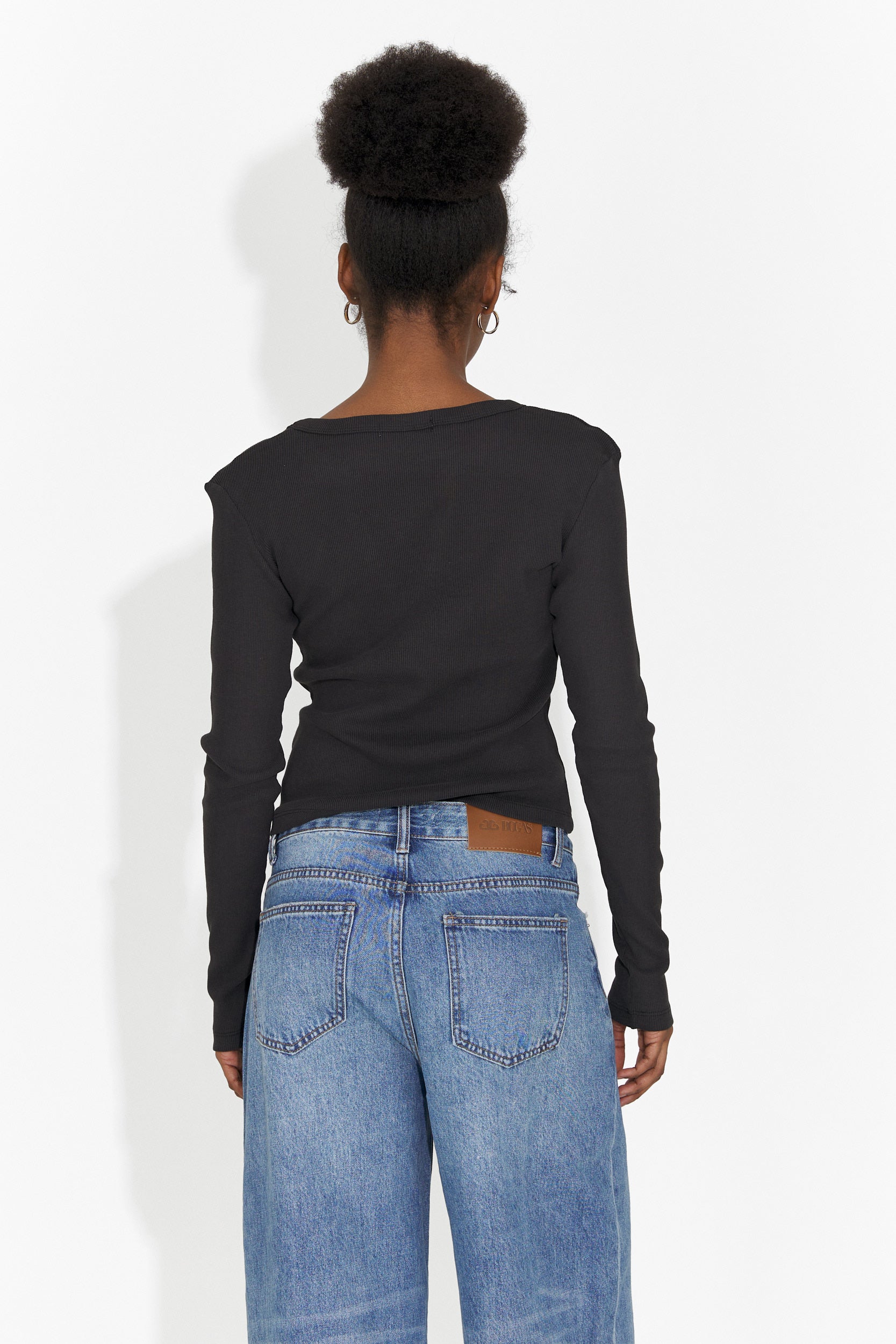 Дамска ежедневна черна блуза Roxana Bogas