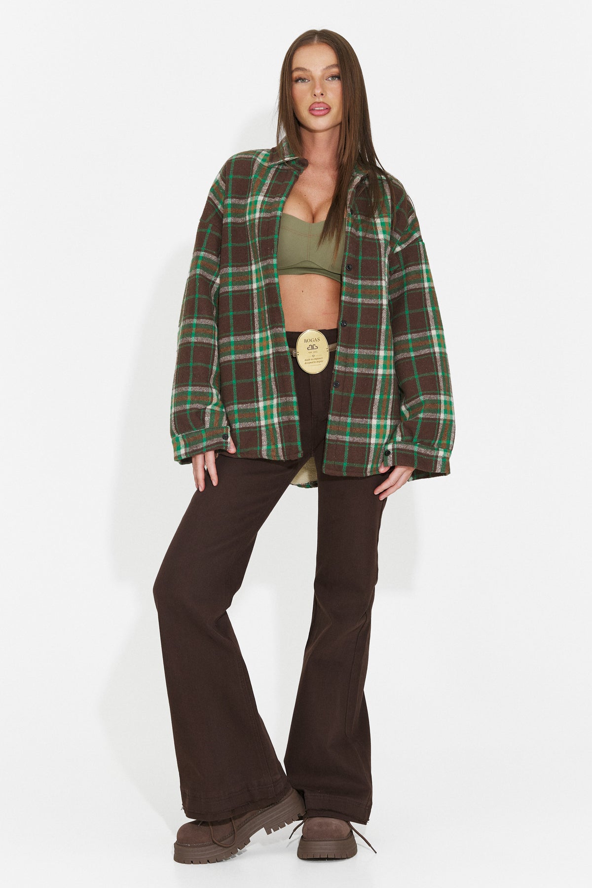 Camasa casual verde Jesitova Bogas