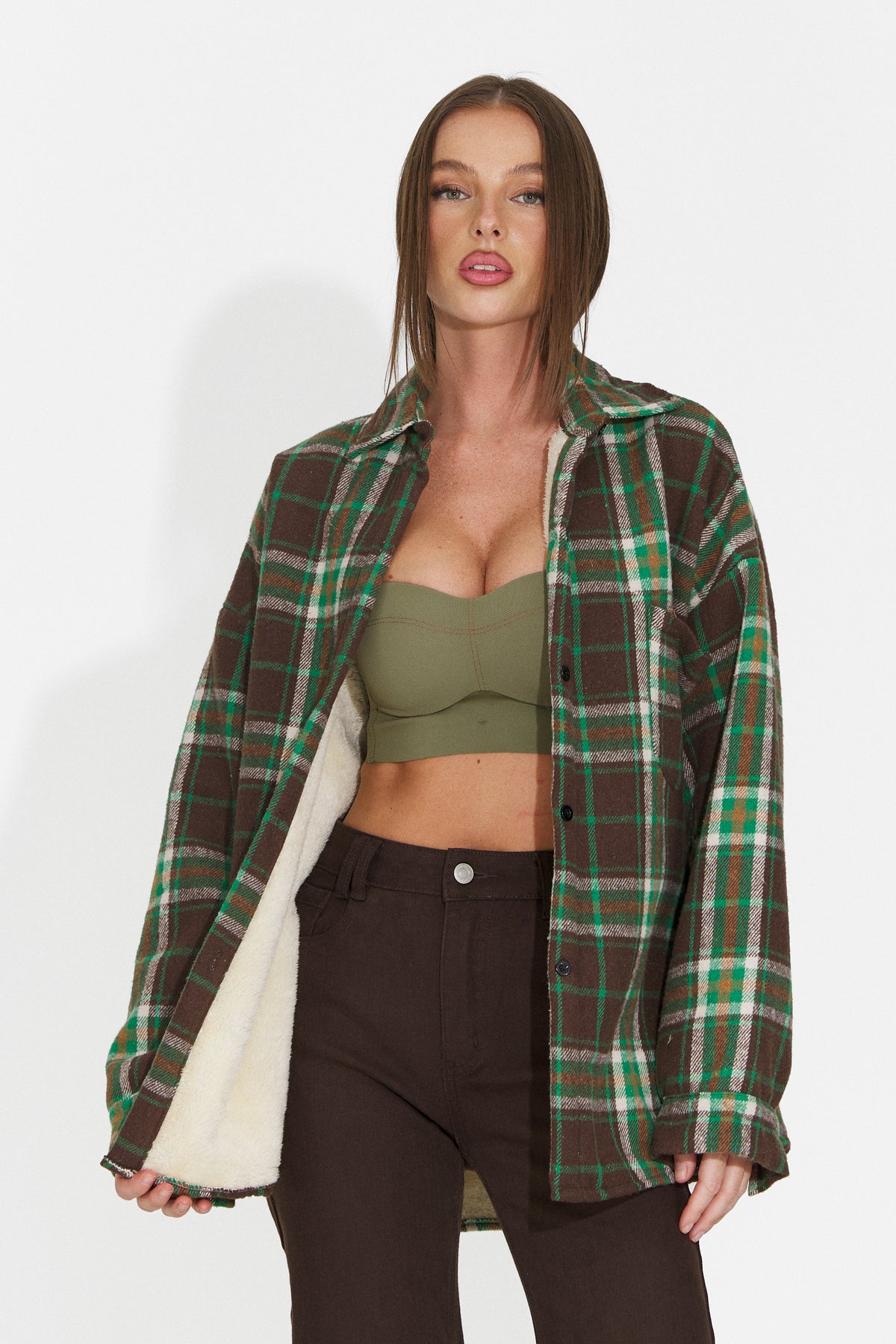 Camasa casual verde Jesitova Bogas