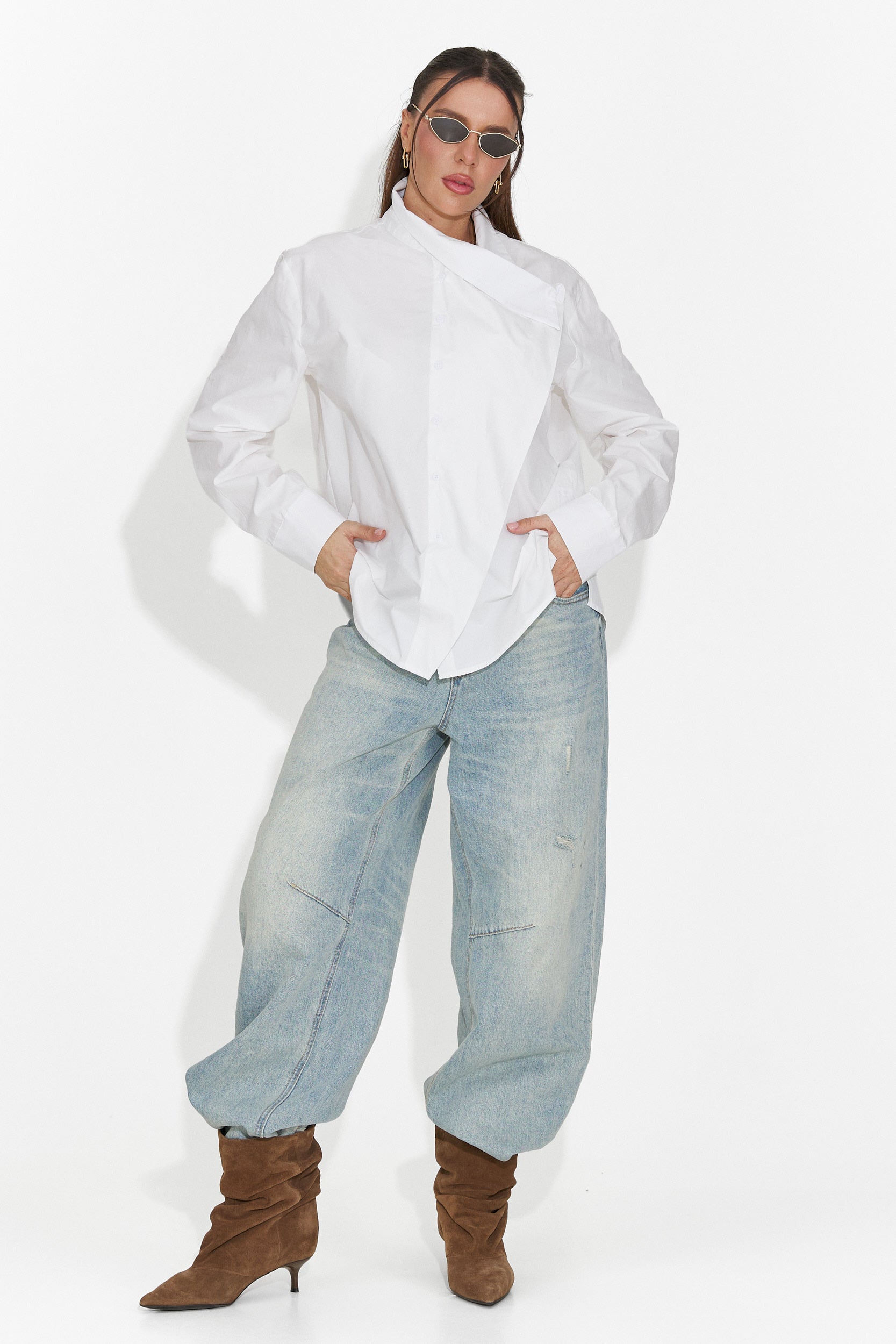 Дамска ежедневна бяла риза Edinea Bogas