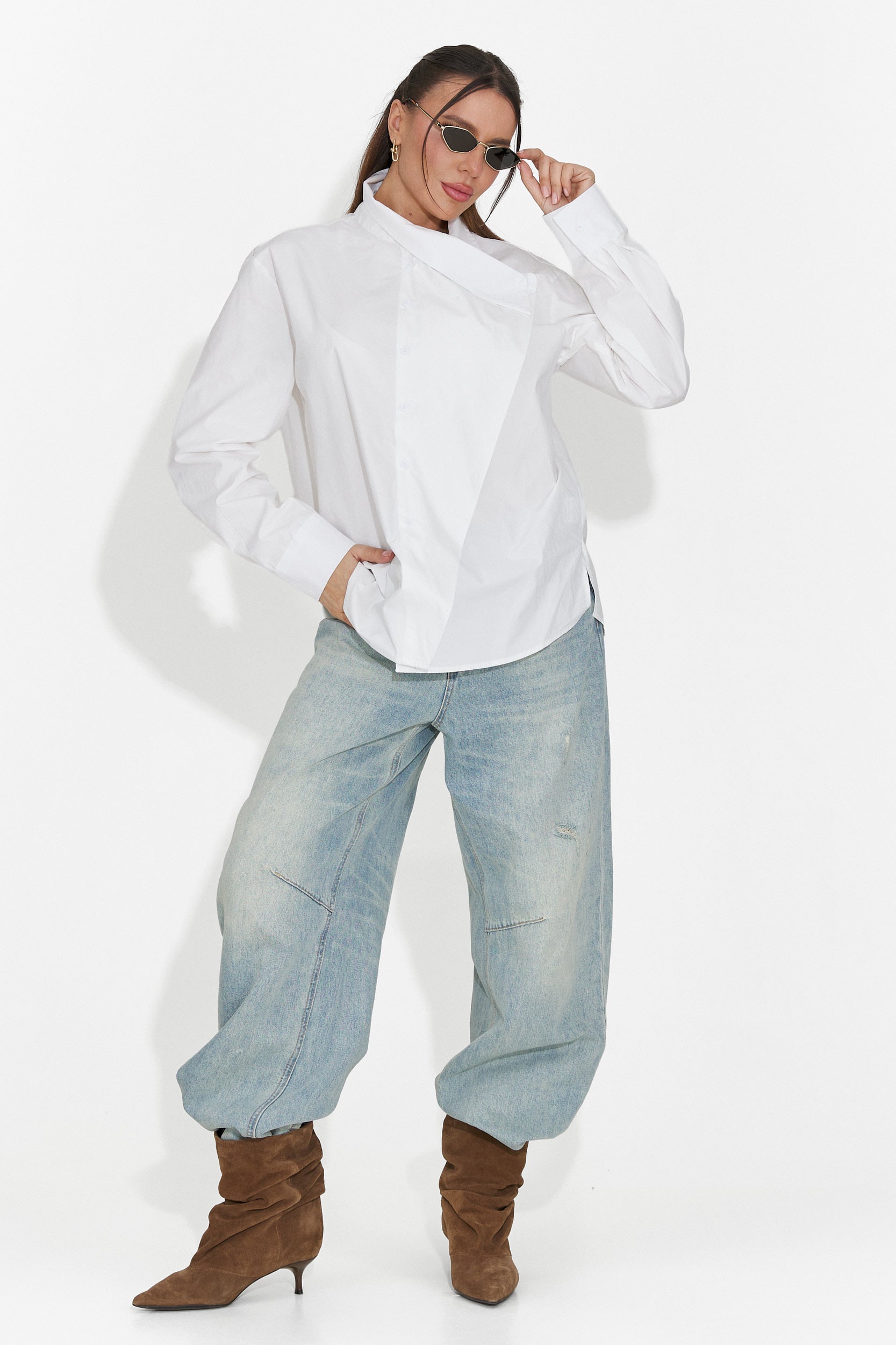 Дамска ежедневна бяла риза Edinea Bogas