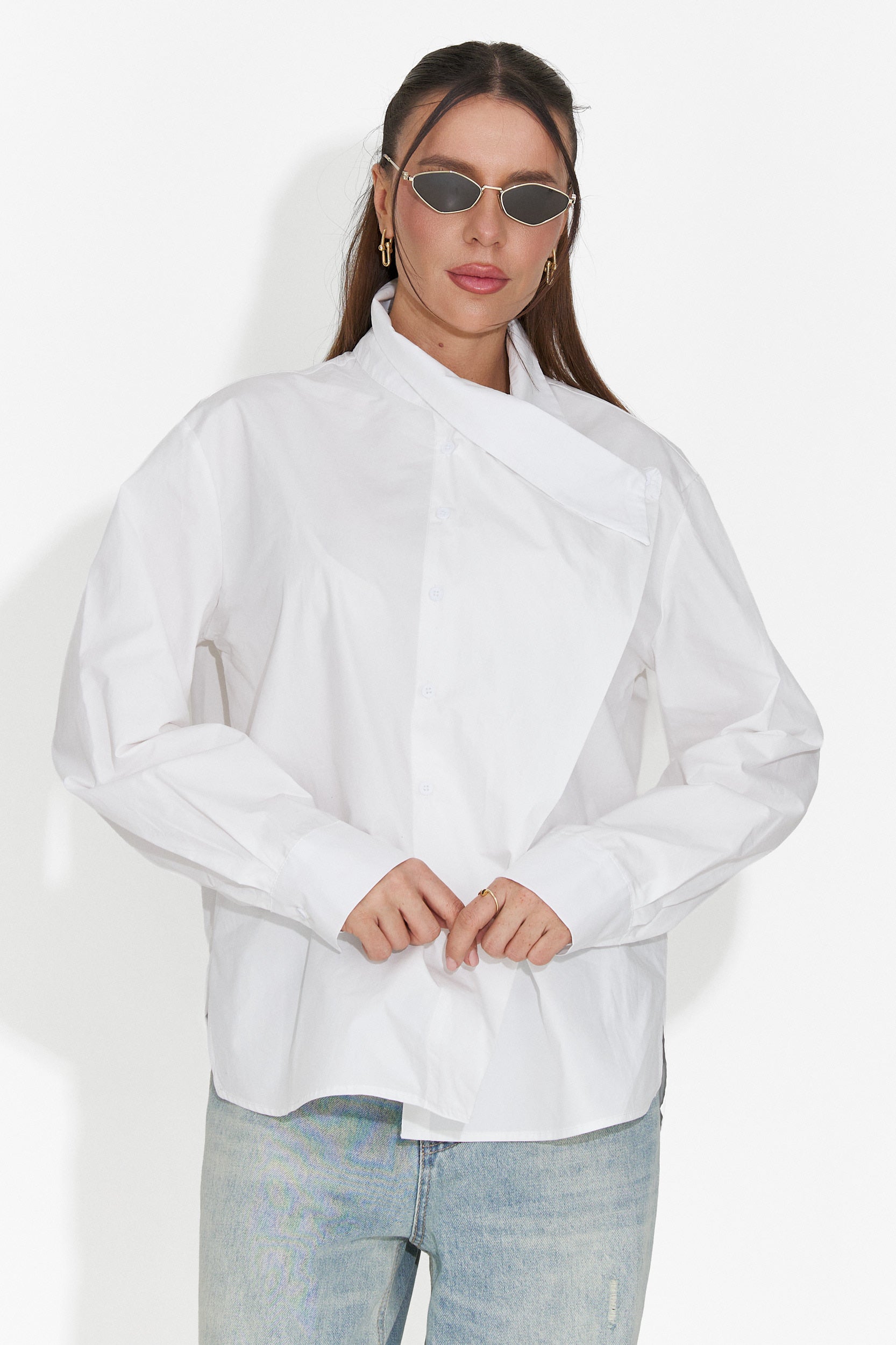 Дамска ежедневна бяла риза Edinea Bogas