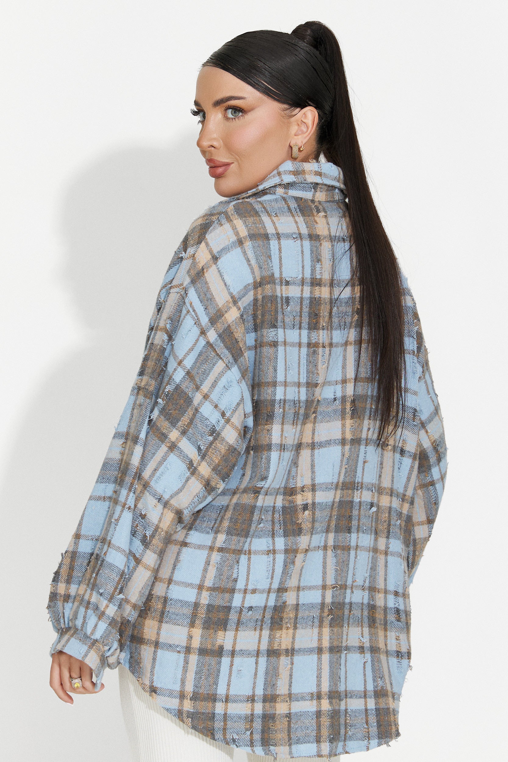 Дамска риза ежедневна синя Jasara Bogas