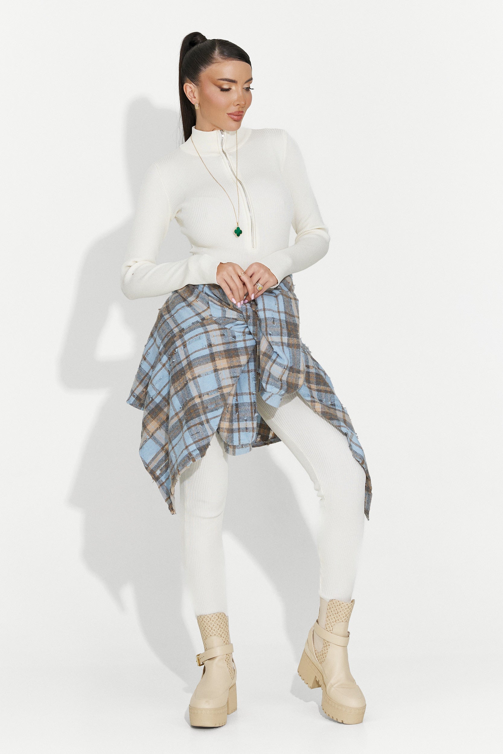 Дамска риза ежедневна синя Jasara Bogas