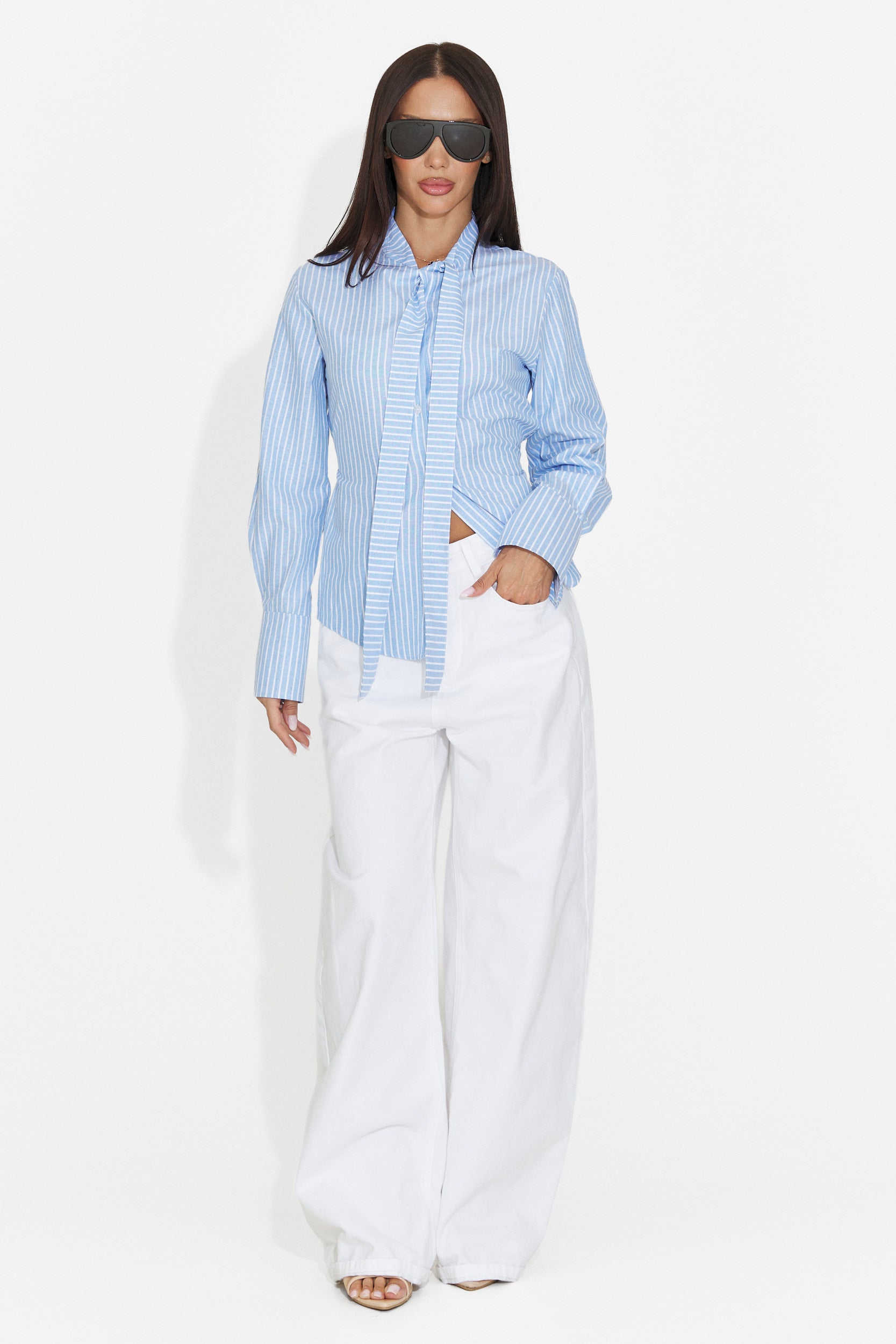 Camasa dama casual bleu Radience Bogas