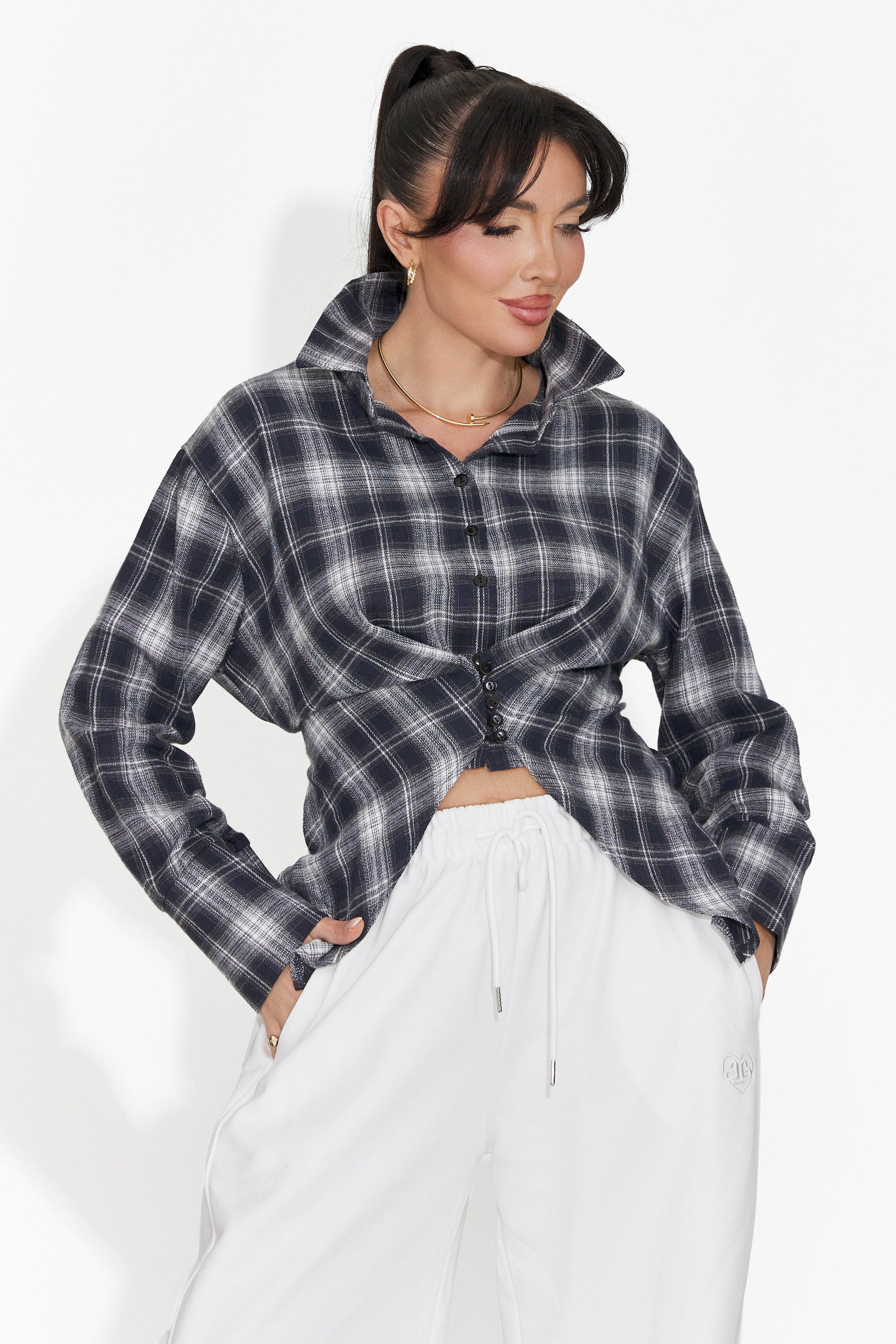 Дамска ежедневна риза в тъмносиньо Laurina Bogas