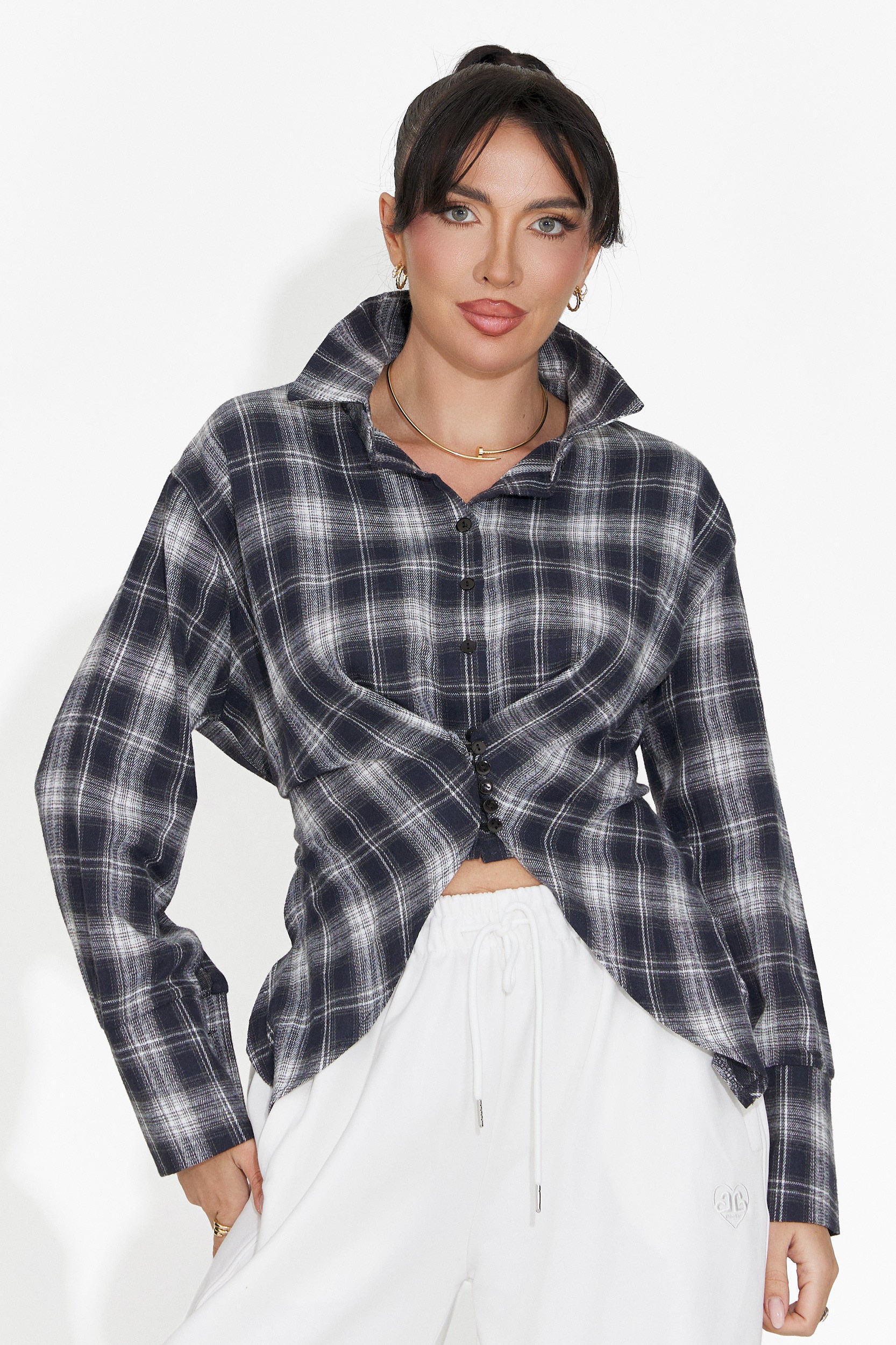 Дамска ежедневна риза в тъмносиньо Laurina Bogas