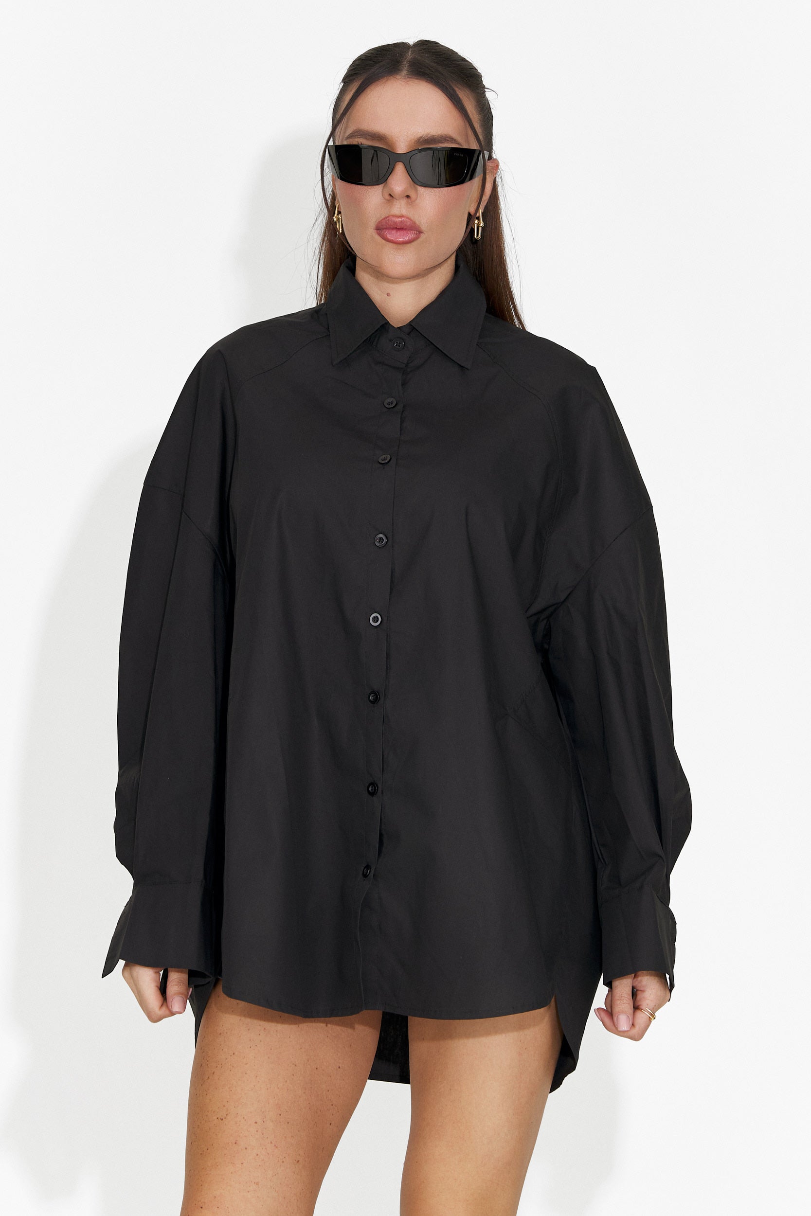 Дамска ежедневна черна риза Abrienda Bogas