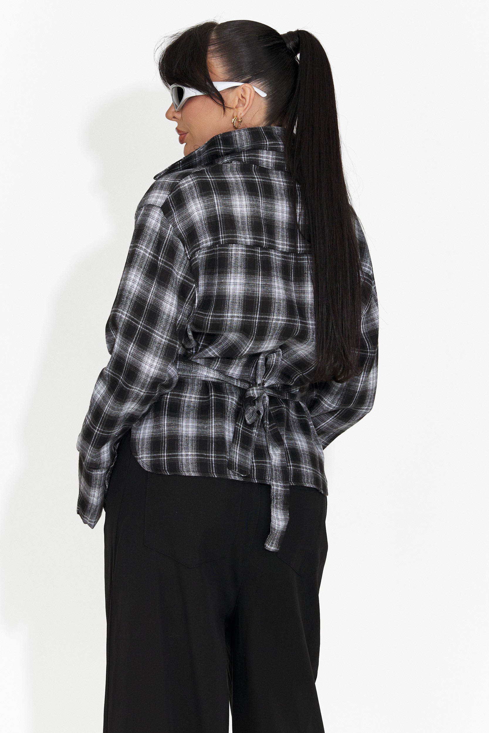 Дамска ежедневна черна риза Laurina Bogas