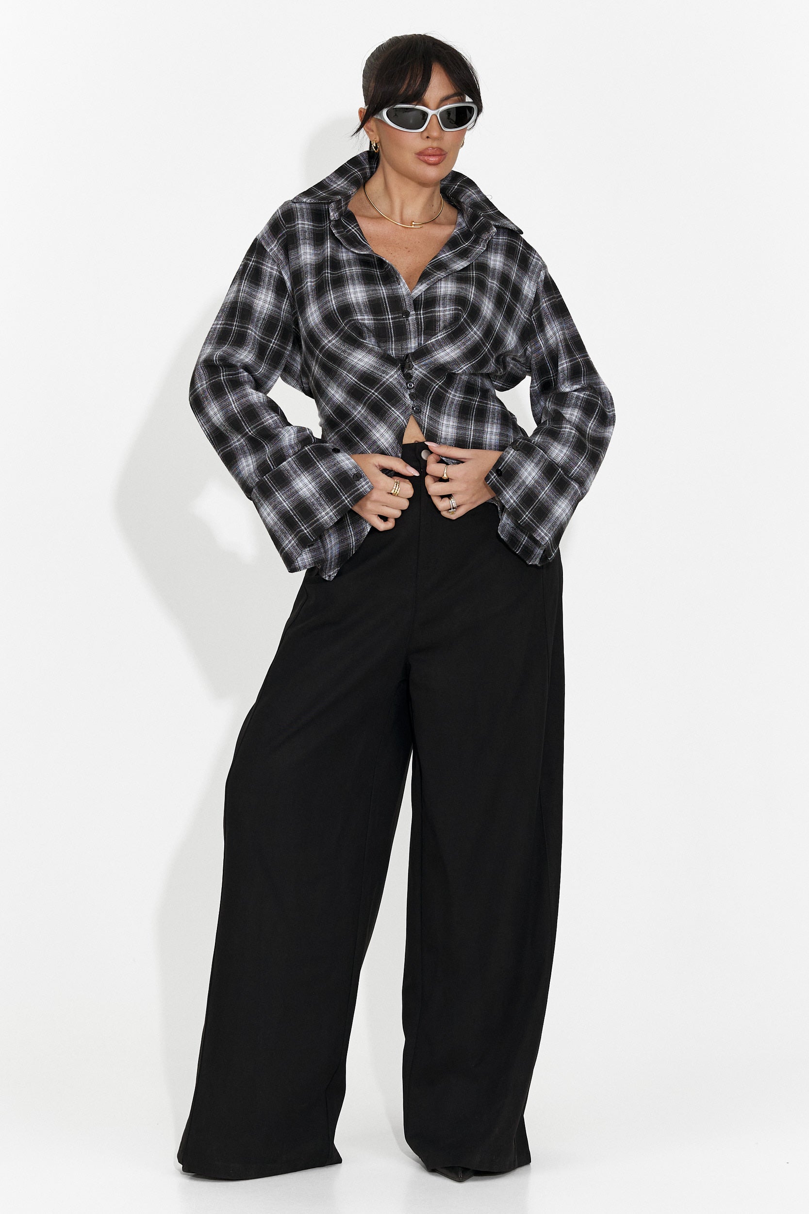 Дамска ежедневна черна риза Laurina Bogas