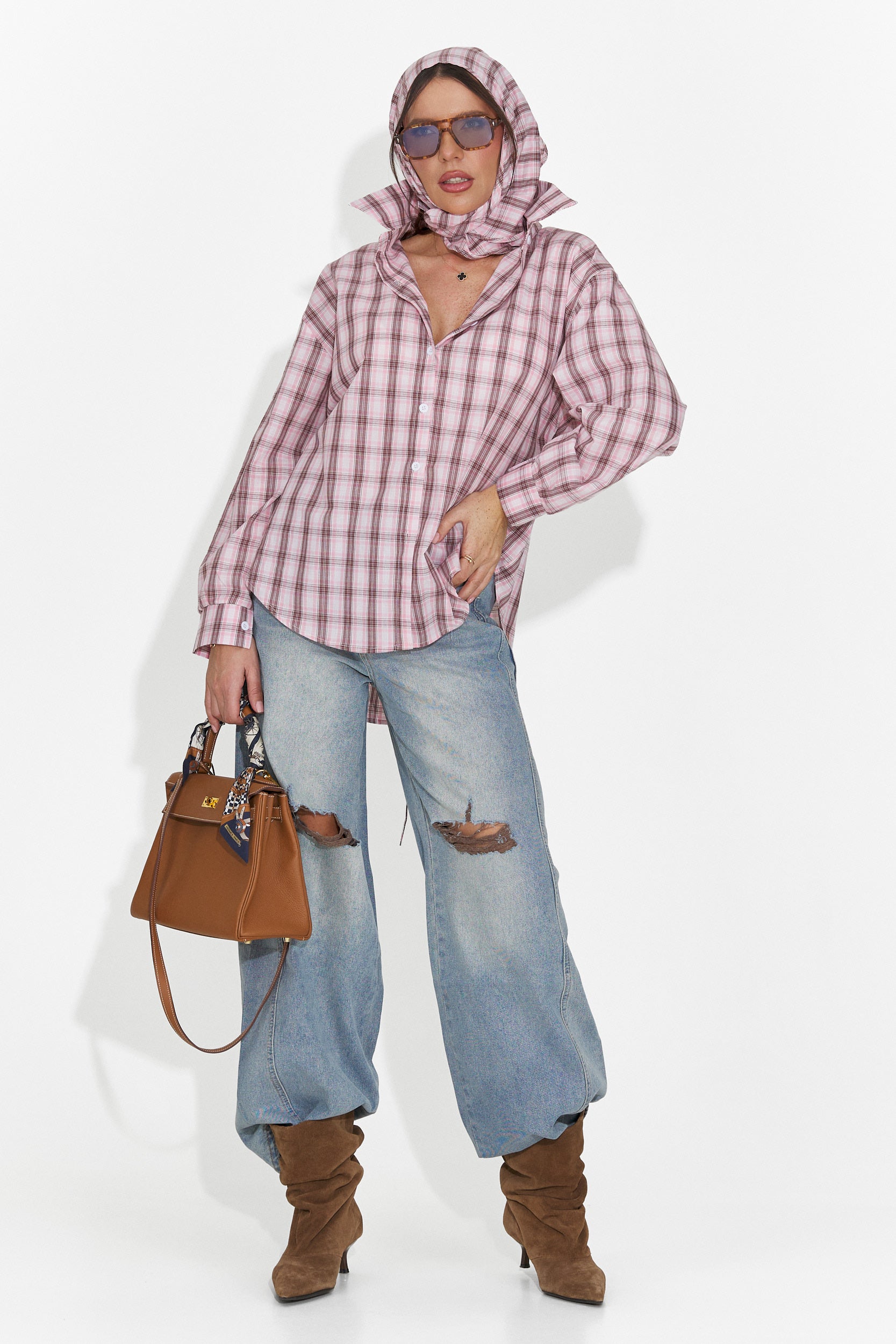 Розова дамска ежедневна риза Jomelia Bogas