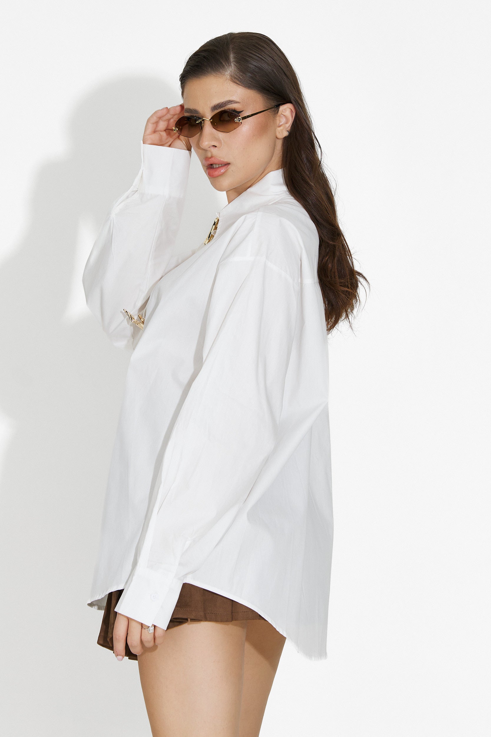 Елегантна дамска бяла риза Feyora Bogas