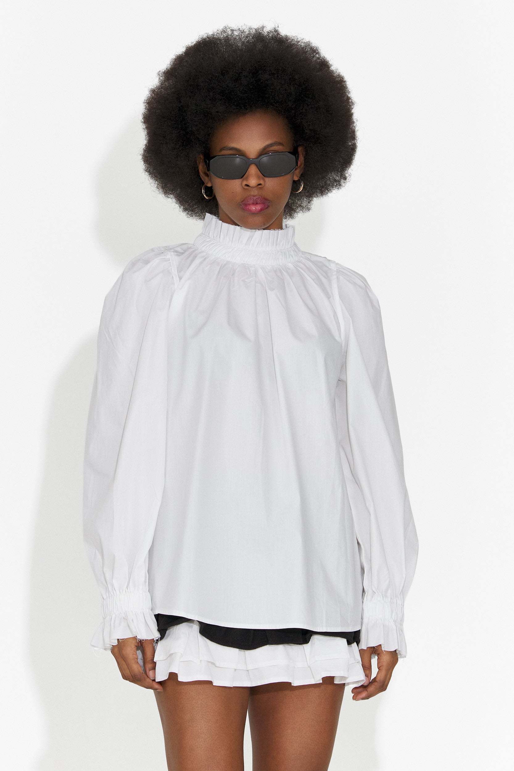 Елегантна бяла дамска риза Floriana Bogas