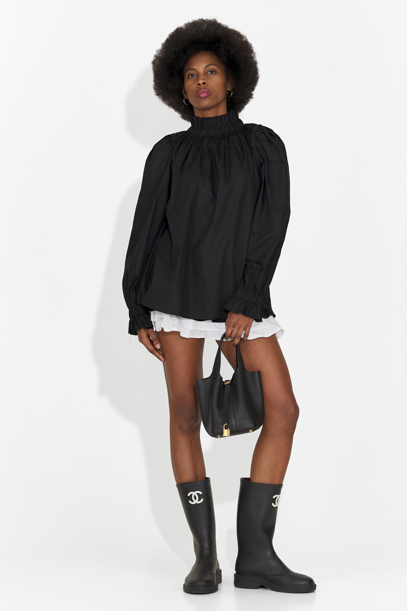 Елегантна дамска риза в черно Floriana Bogas