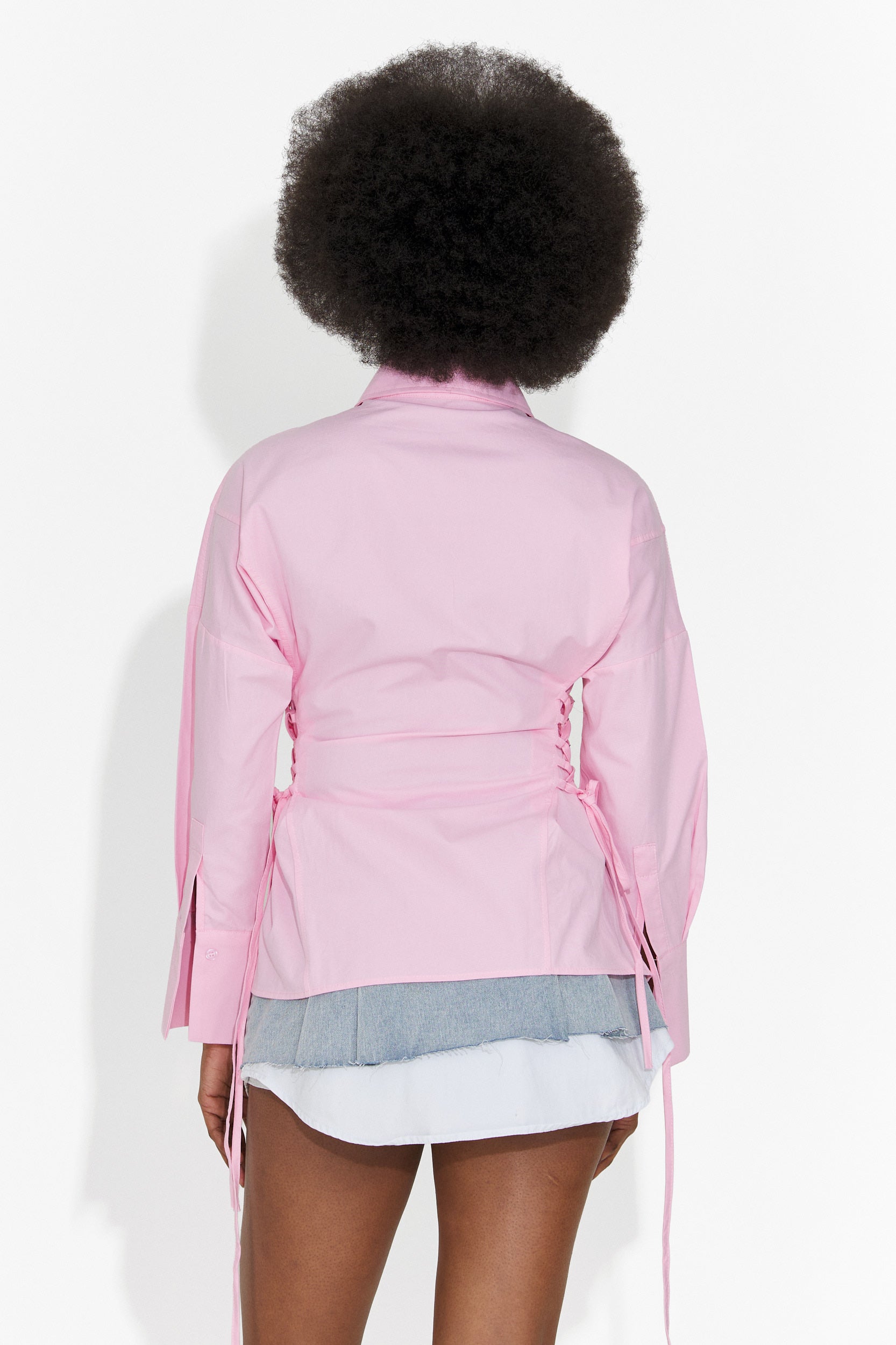 Елегантна дамска риза розова Sivelia Bogas