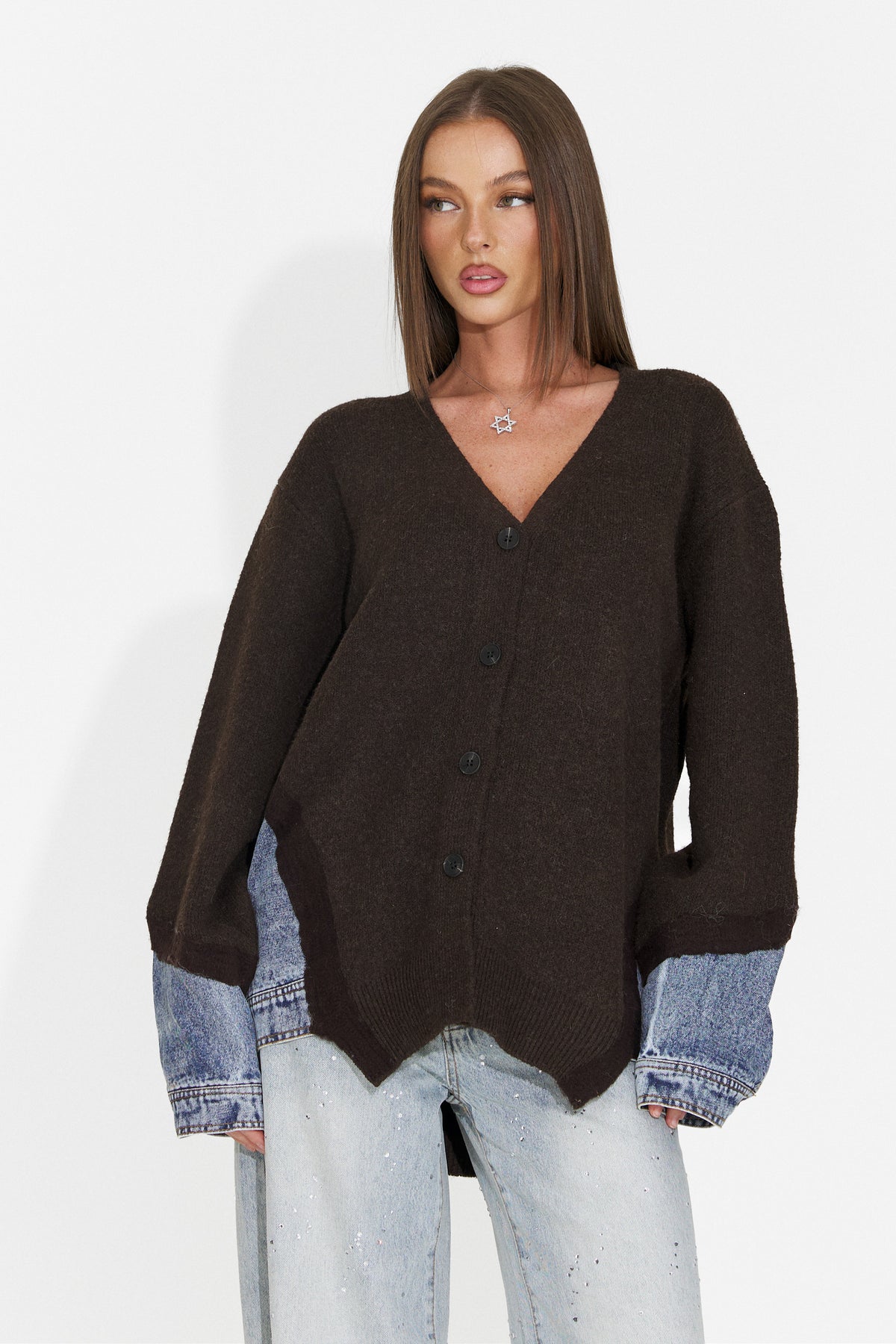 Cardigan casual maro Hinovieza Bogas