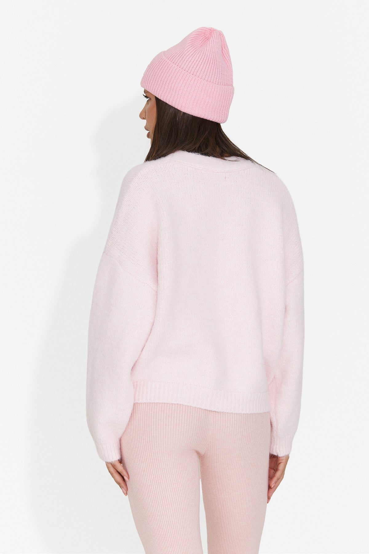 Cardigan casual roz Druveuia Bogas