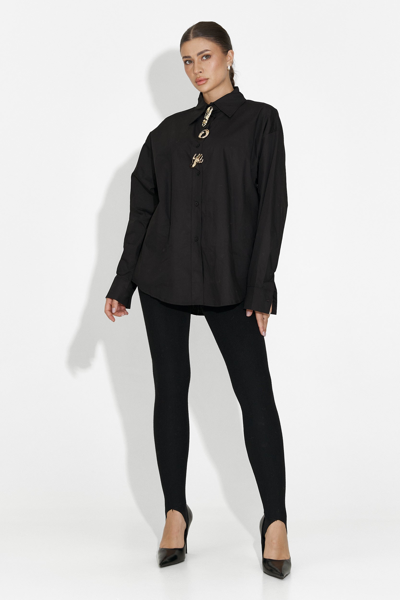 Дамски черни кежуал клинове от Aurisel Bogas