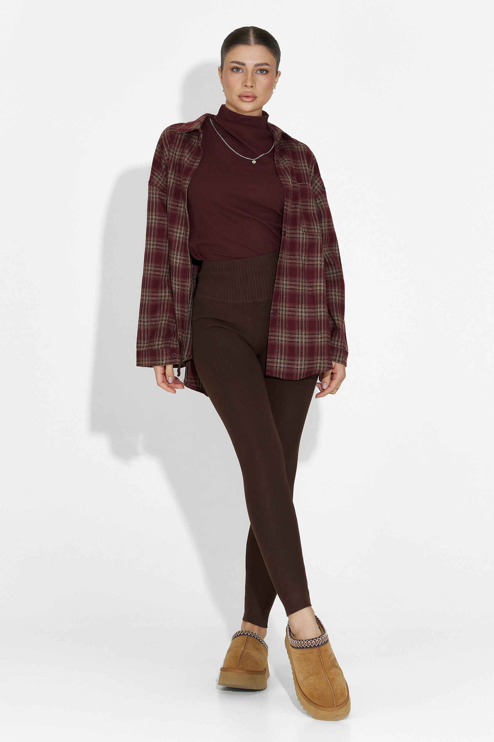 Топли компресивни колани в кафяво Michelina Bogas