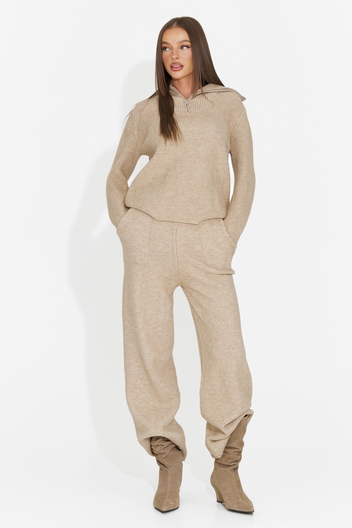 Compleu casual bej Sviola Bogas