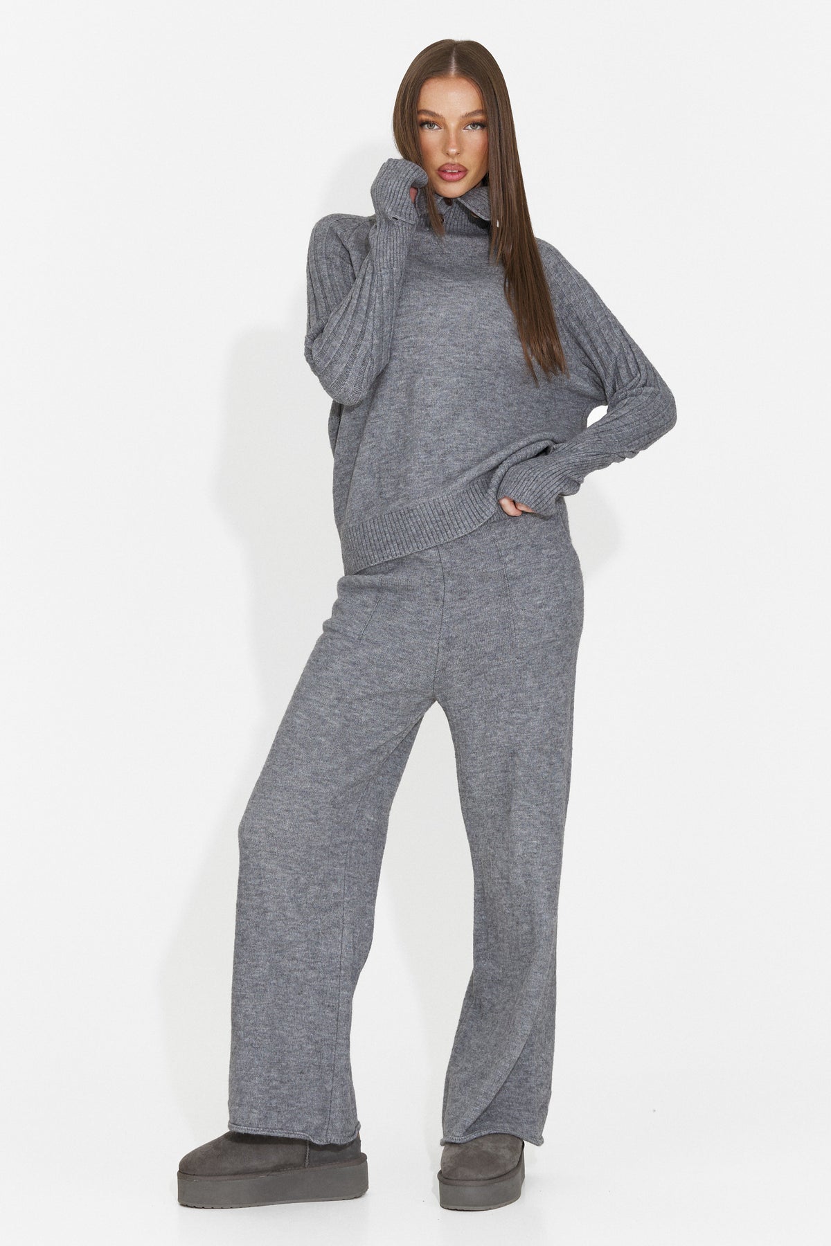 Compleu casual gri Brysieria Bogas