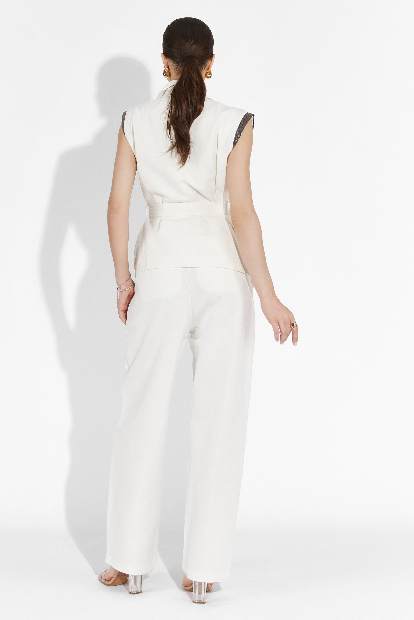 Compleu cu pantaloni alb Wimzy Bogas