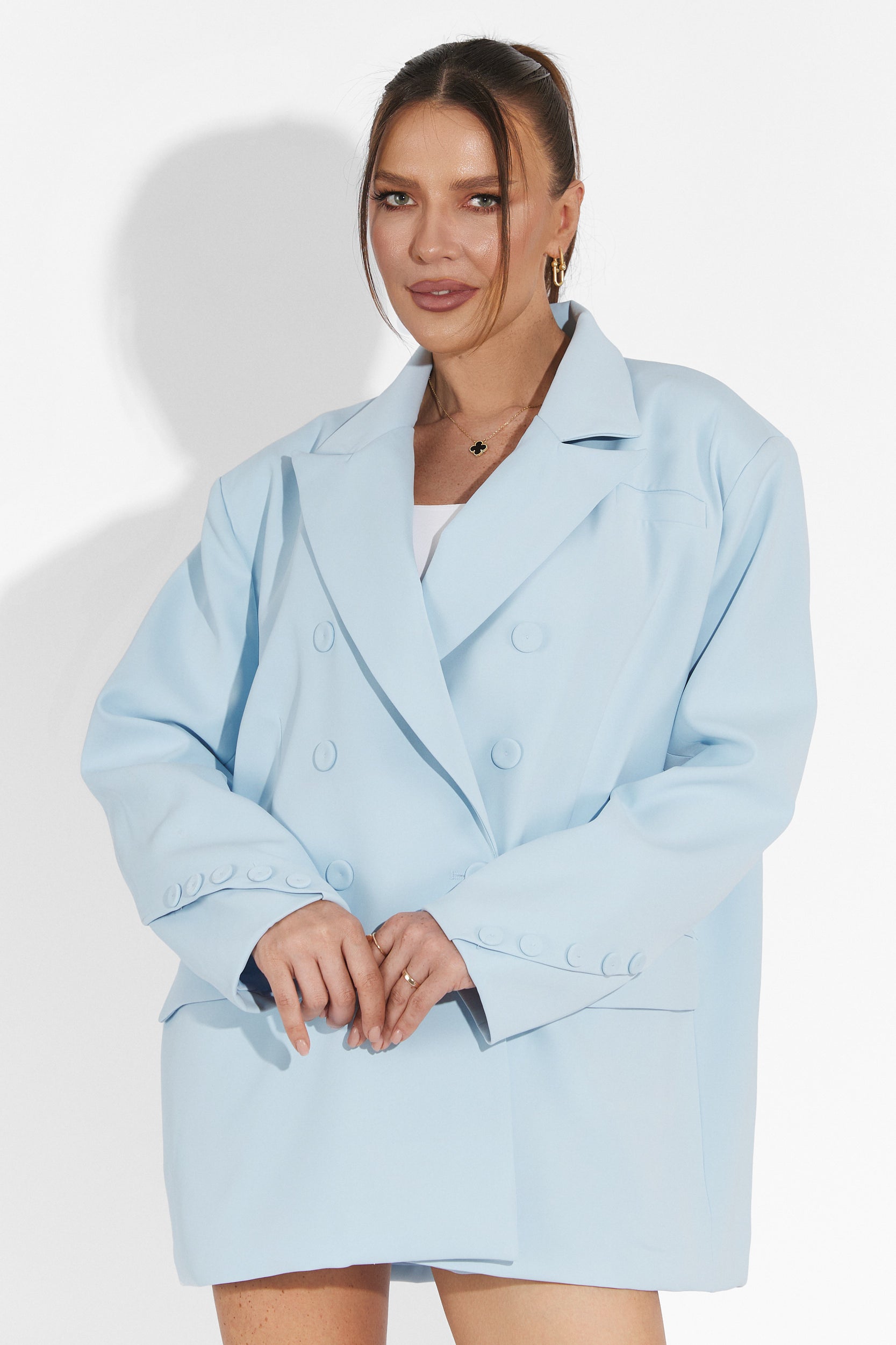 Compleu cu pantaloni scurti bleu Smozy Bogas