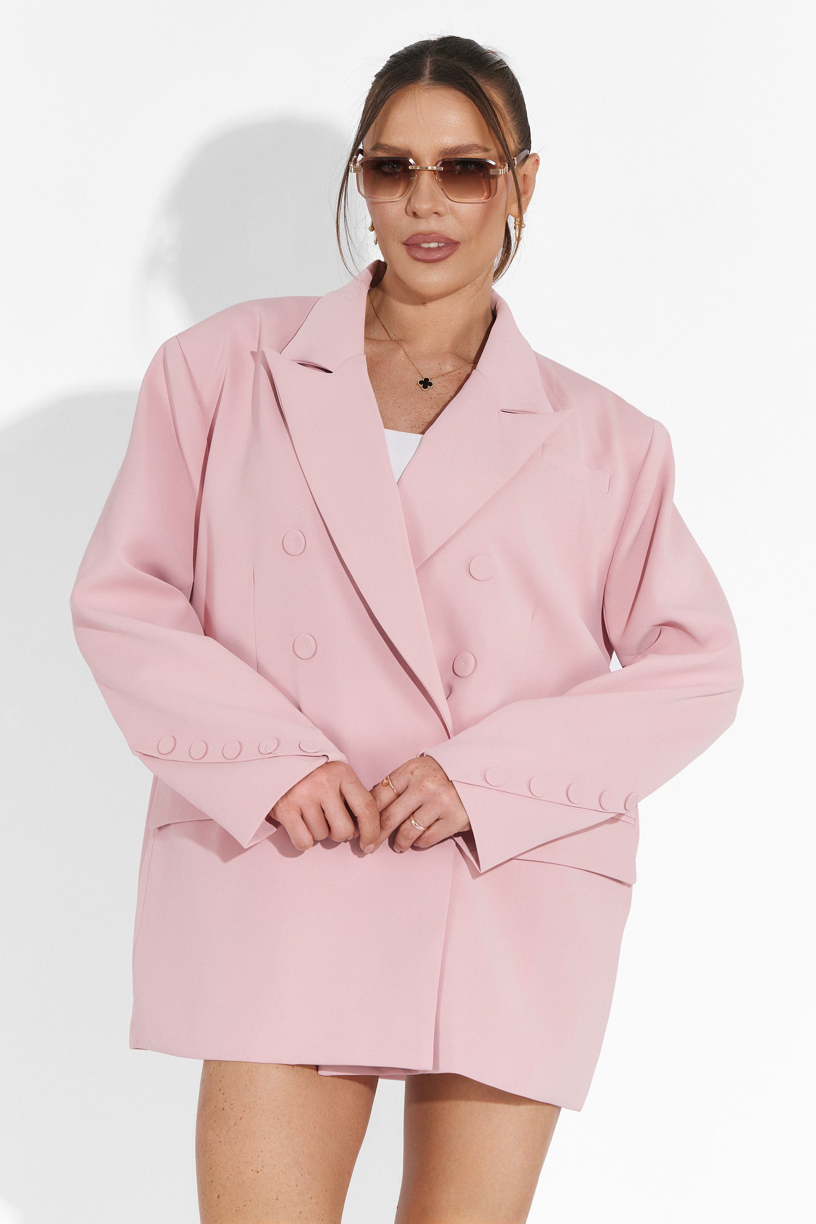 Compleu cu pantaloni scurti roz Smozy Bogas