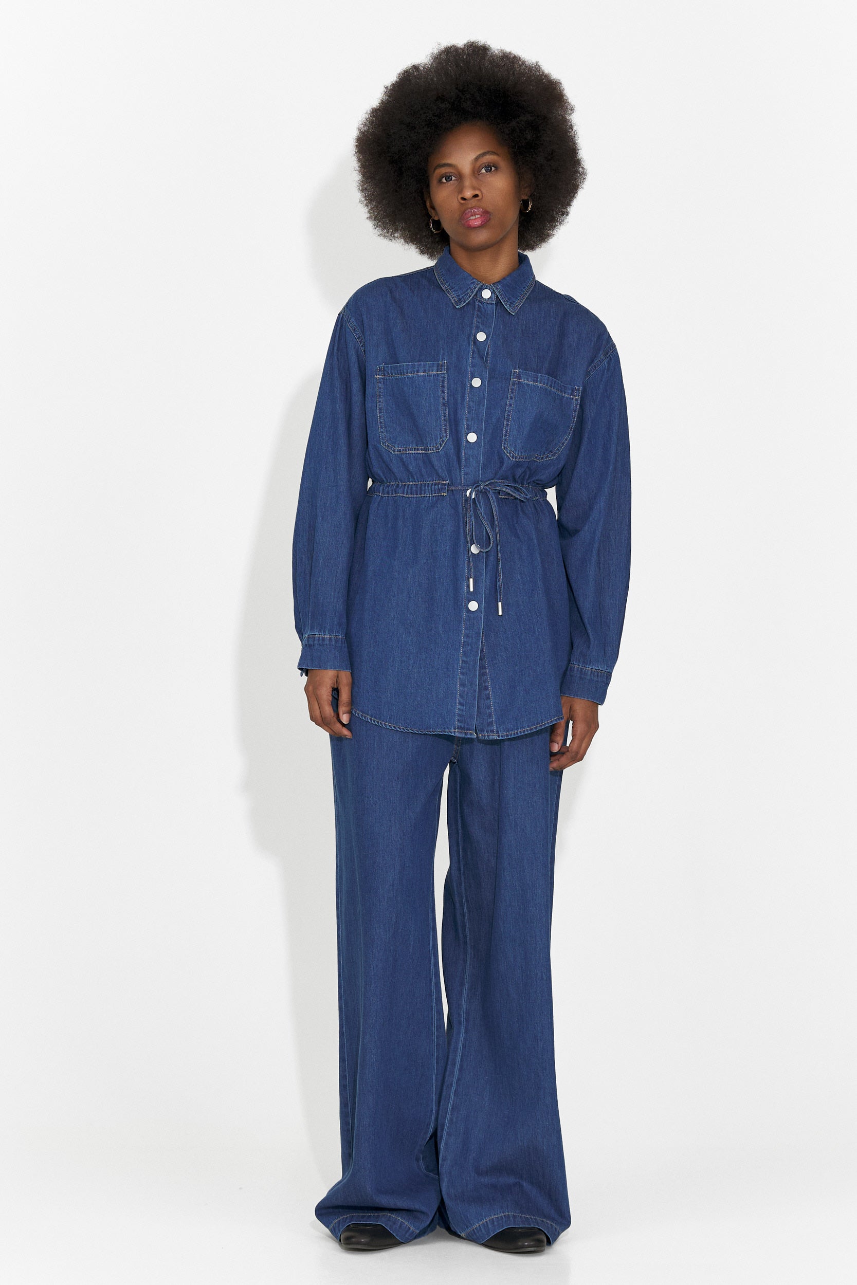 Син дамски ежедневен комплект Jesie Bogas