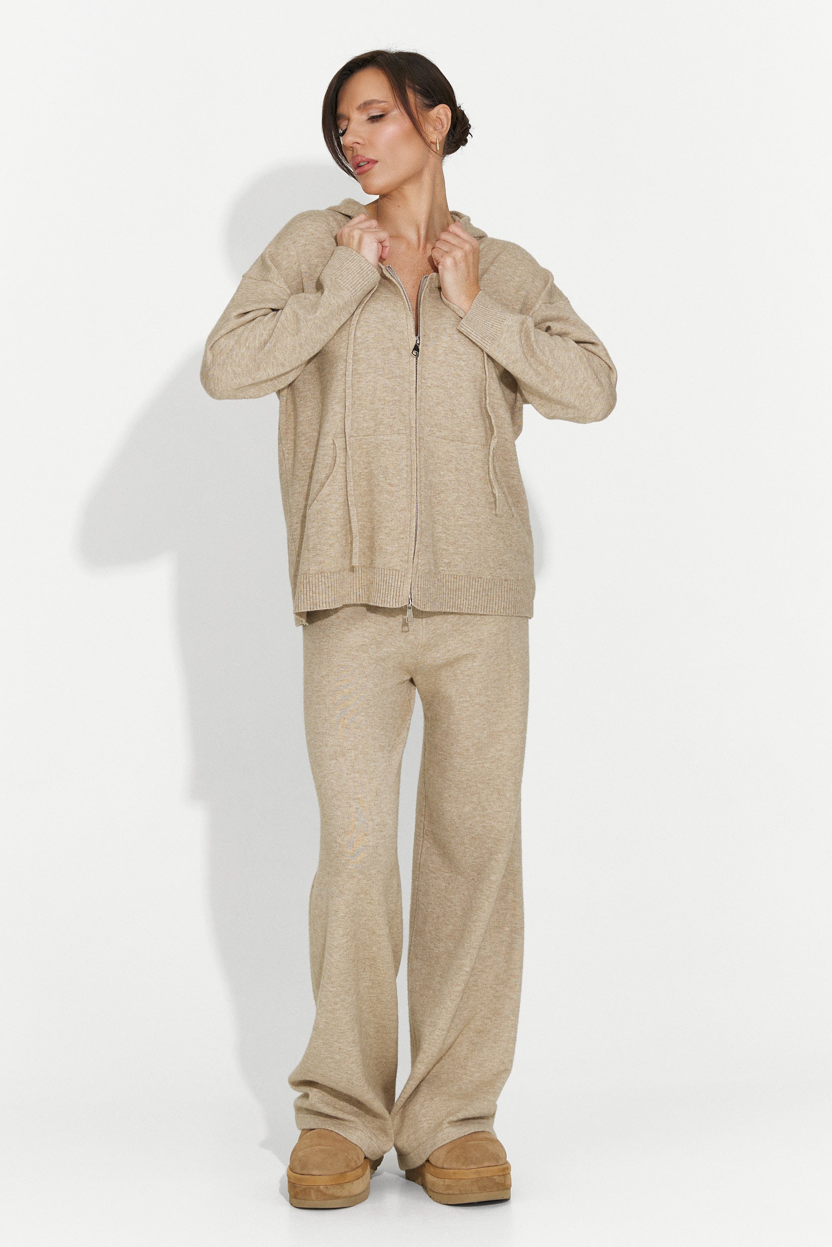 Дамски комплект ежедневен бежов Adania Bogas