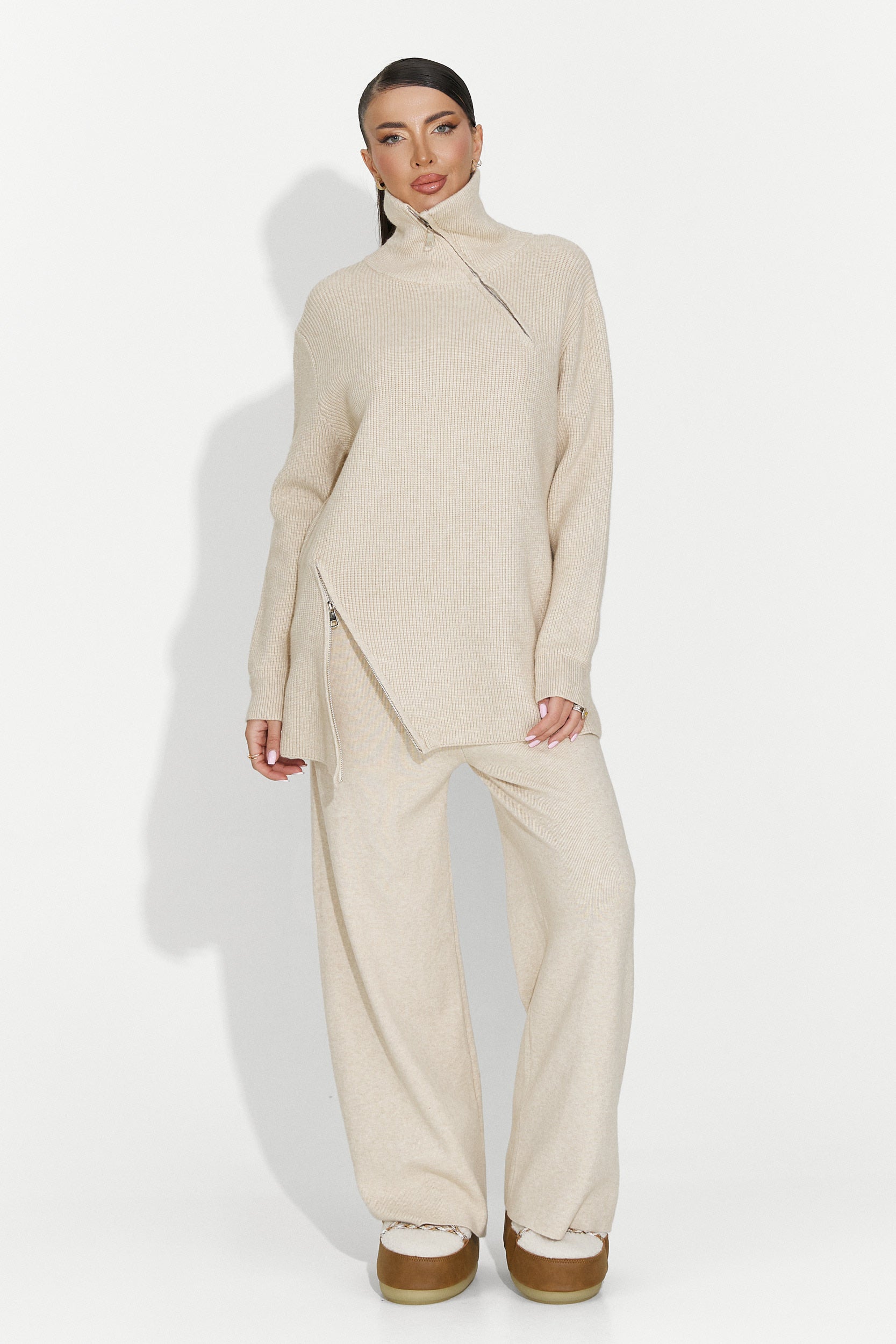 Дамски комплект ежедневен бежов Arliena Bogas