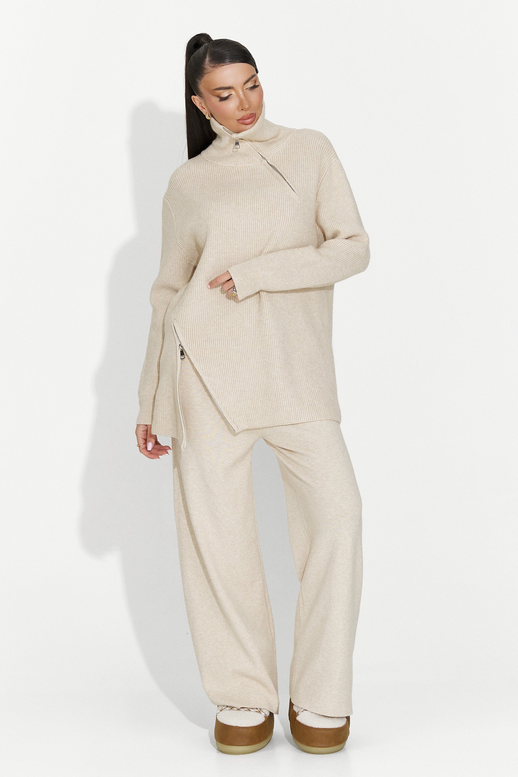 Дамски комплект ежедневен бежов Arliena Bogas