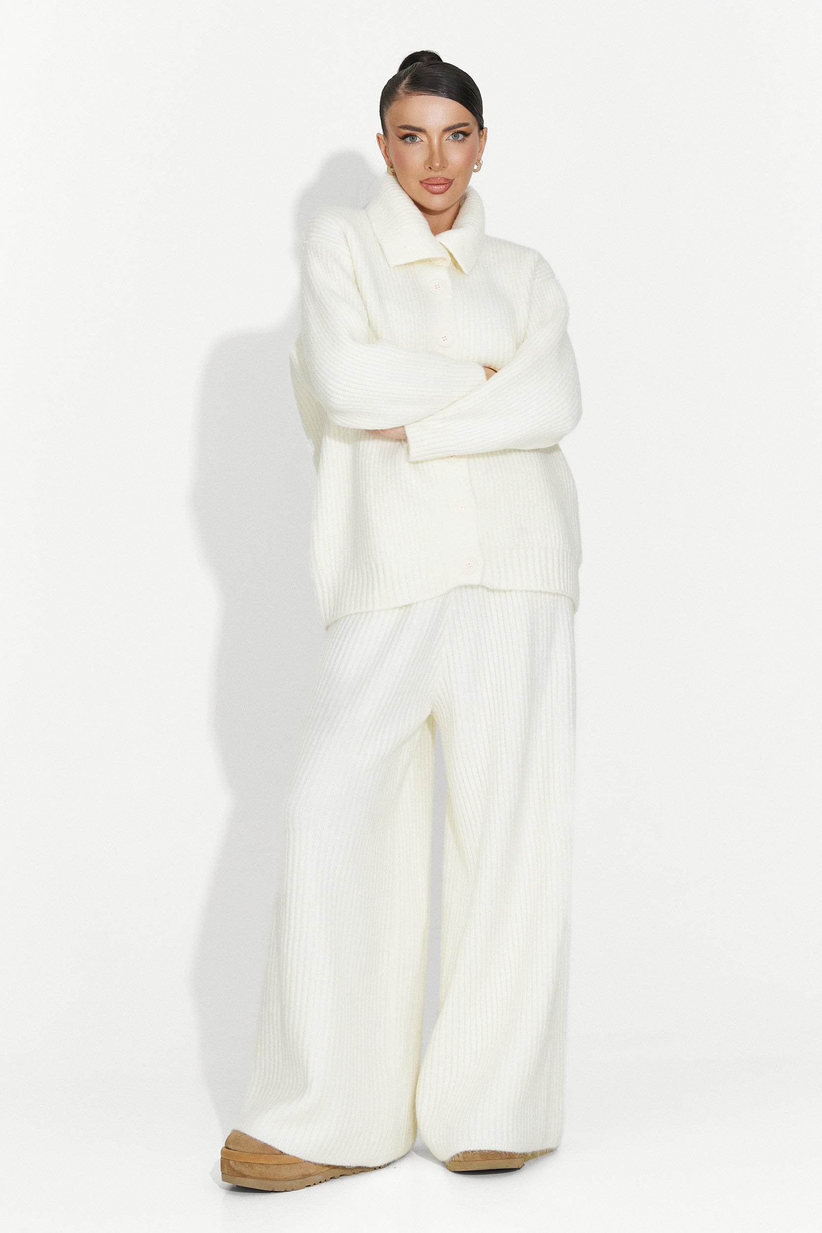 Дамски комплект ежедневен бежов Verlia Bogas