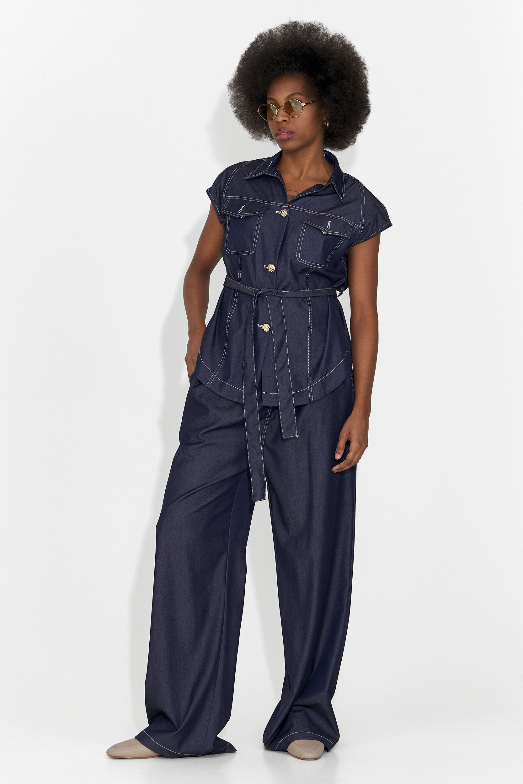 Дамски комплект за ежедневие в тъмносиньо Enolia Bogas