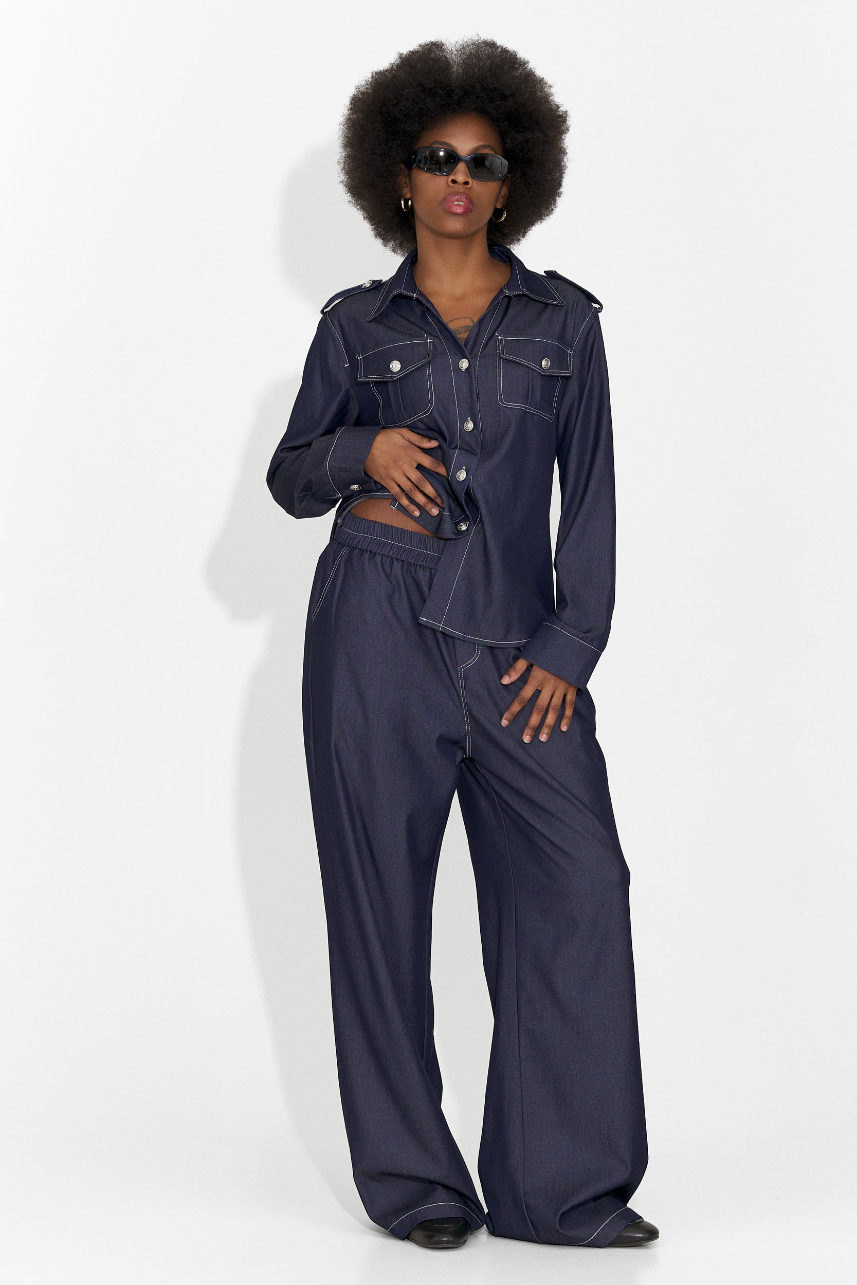 Дамски ежедневен комплект в тъмносиньо Vertija Bogas