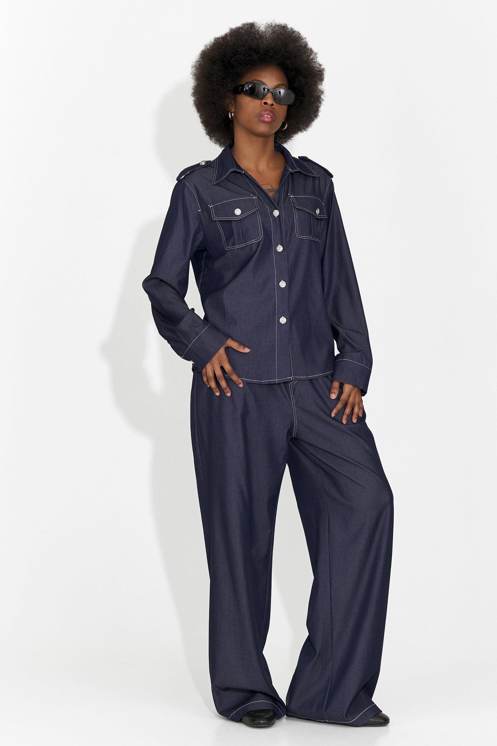 Дамски ежедневен комплект в тъмносиньо Vertija Bogas