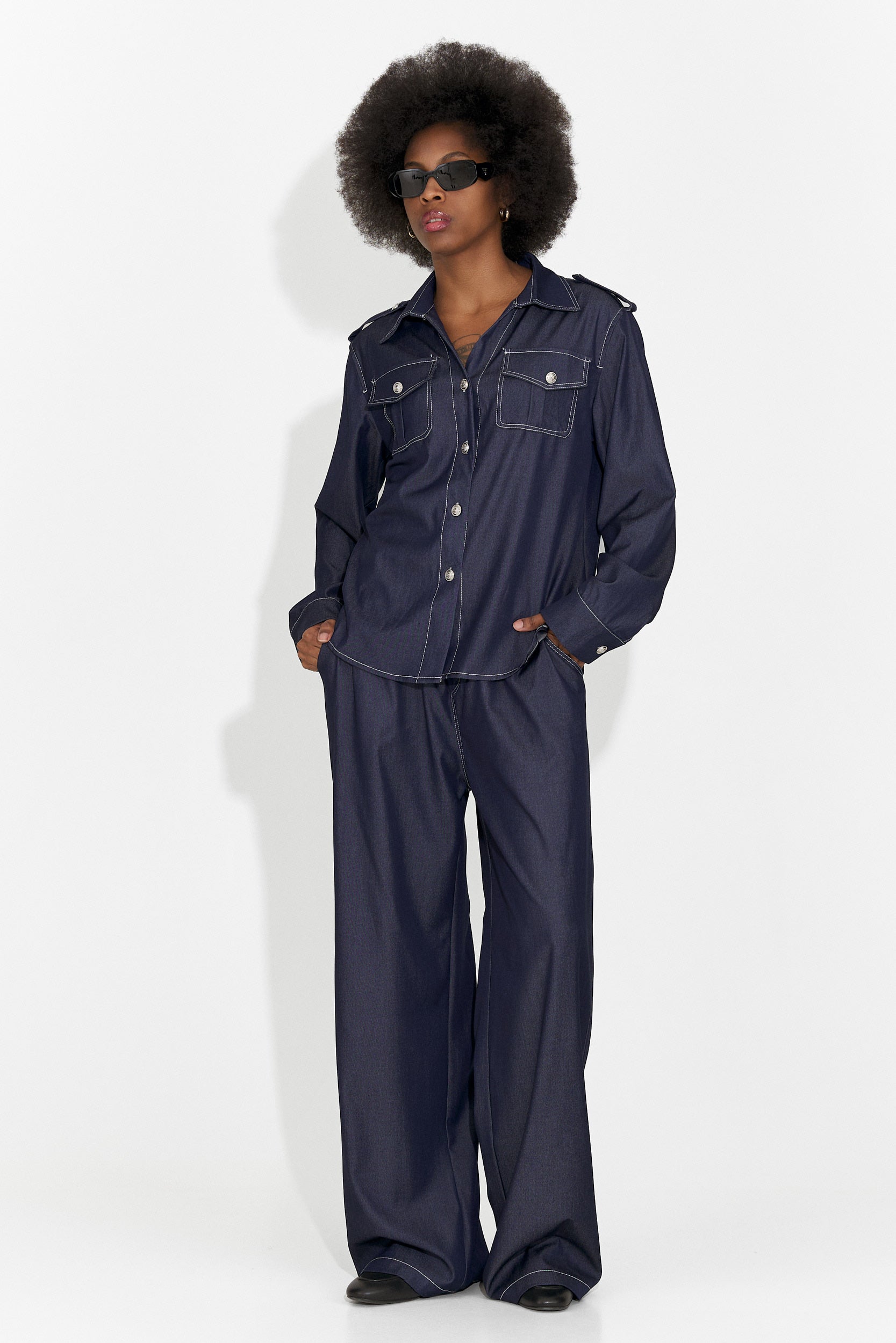 Дамски ежедневен комплект в тъмносиньо Vertija Bogas