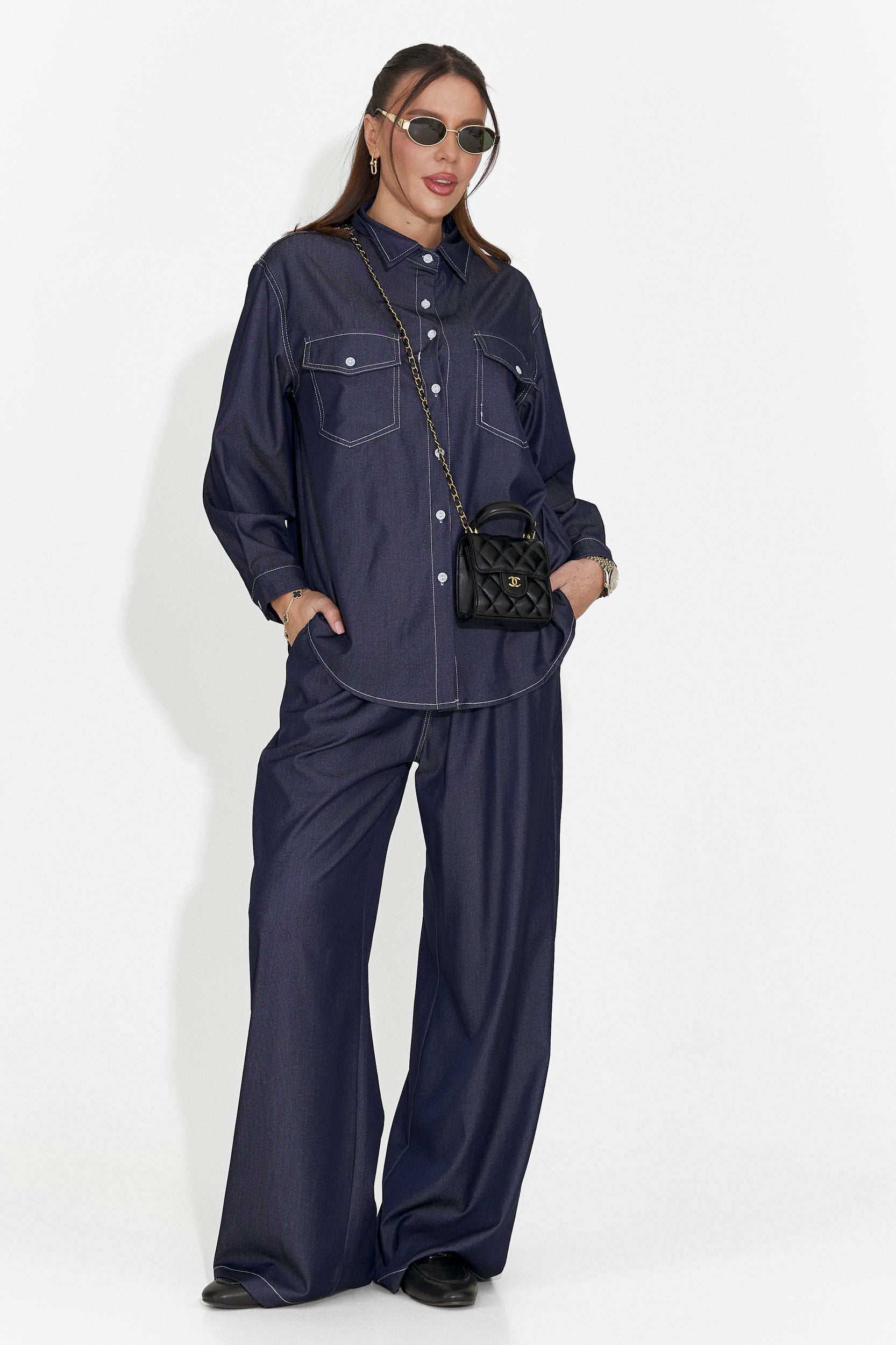 Дамски комплект за ежедневието в тъмносиньо Zunaira Bogas