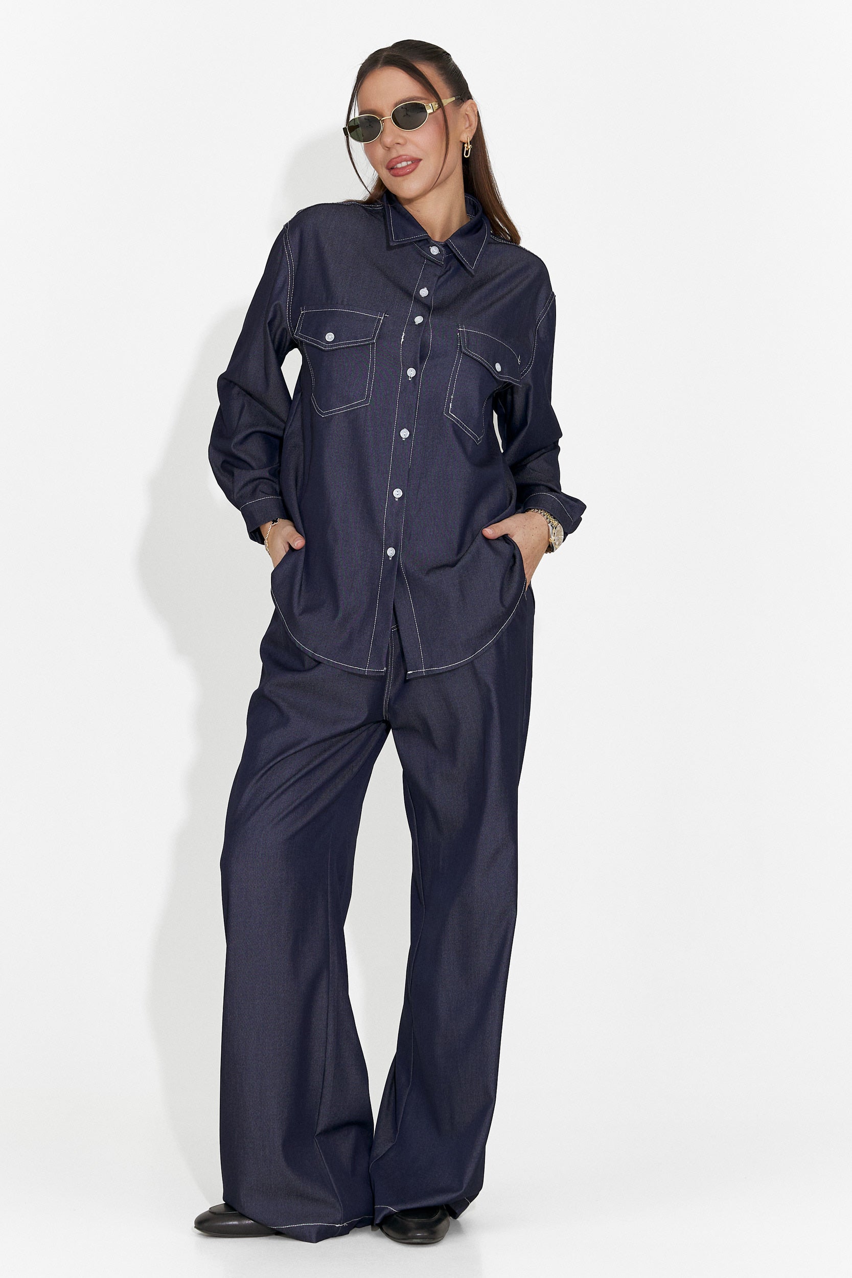 Zunaira Bogas Светлосин Дамски Костюм за Ежедневие