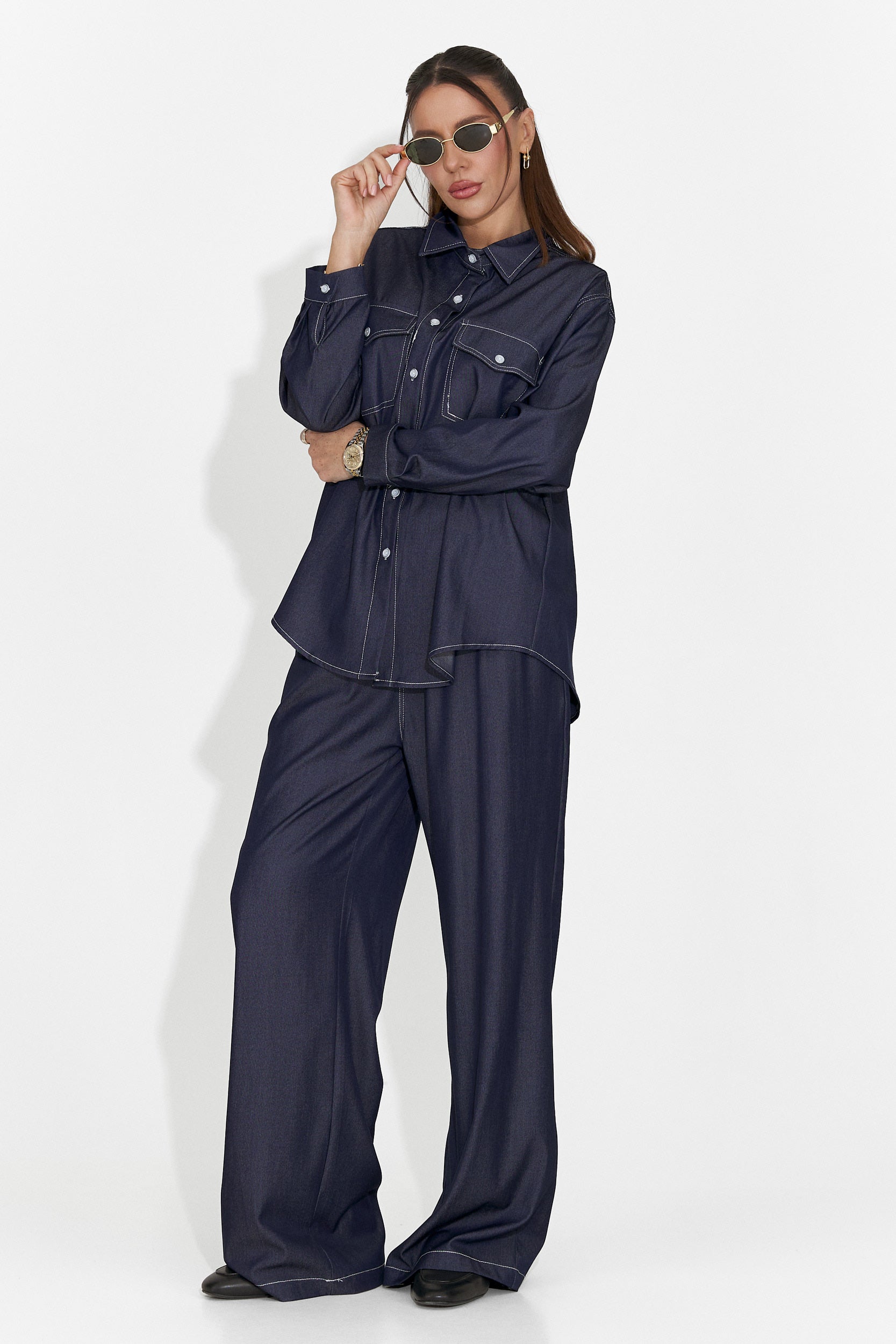 Дамски комплект за ежедневието в тъмносиньо Zunaira Bogas