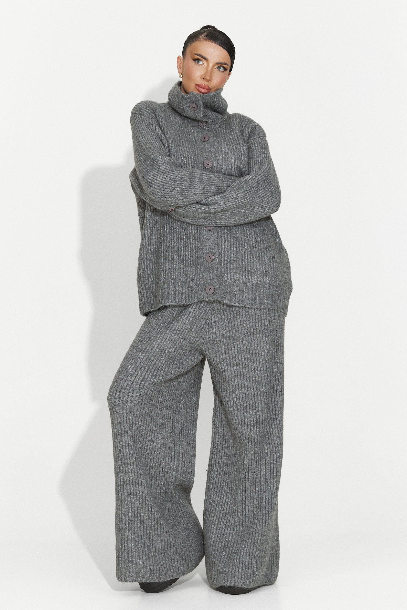 Дамски комплект ежедневен сив Verlia Bogas