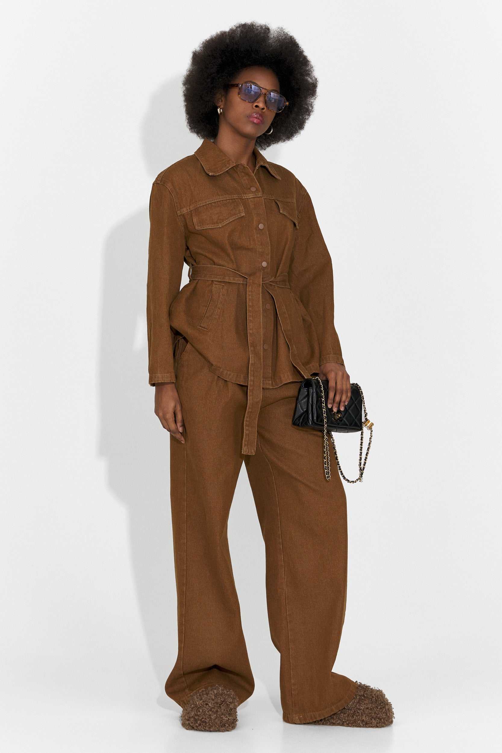 Дамски ежедневен комплект кафяв Isabele Bogas