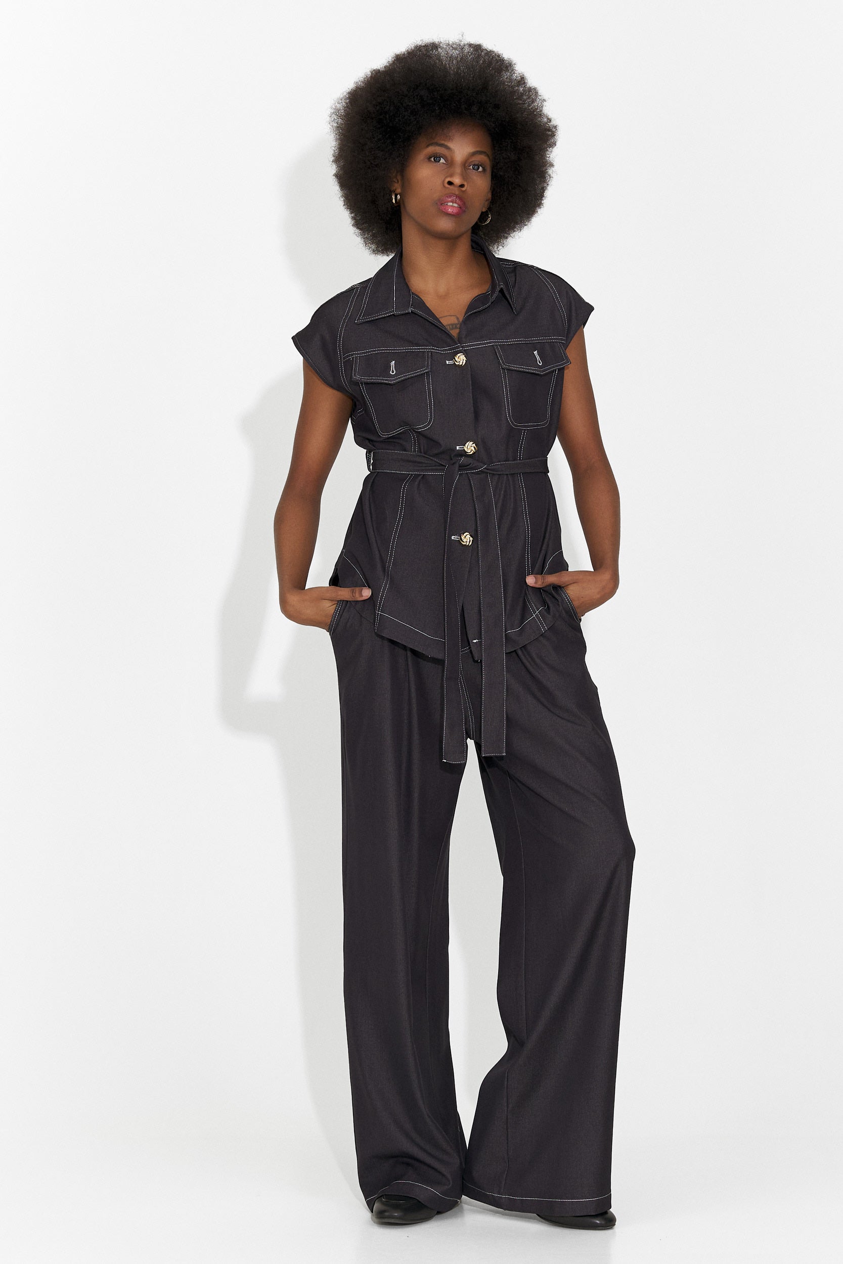 Дамски ежедневен комплект в черно Enolia Bogas