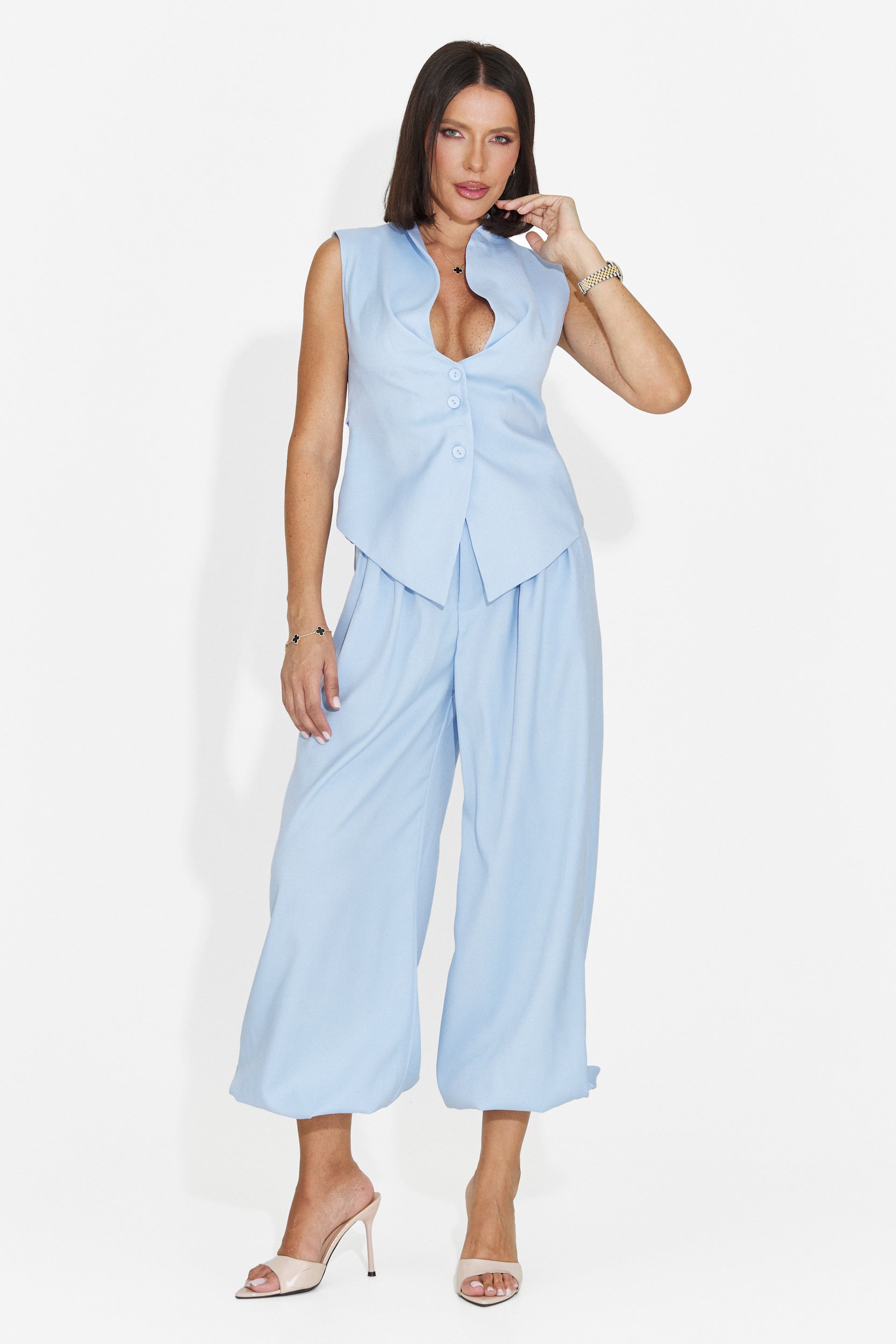 Compleu dama elegant bleu Foesanty Bogas