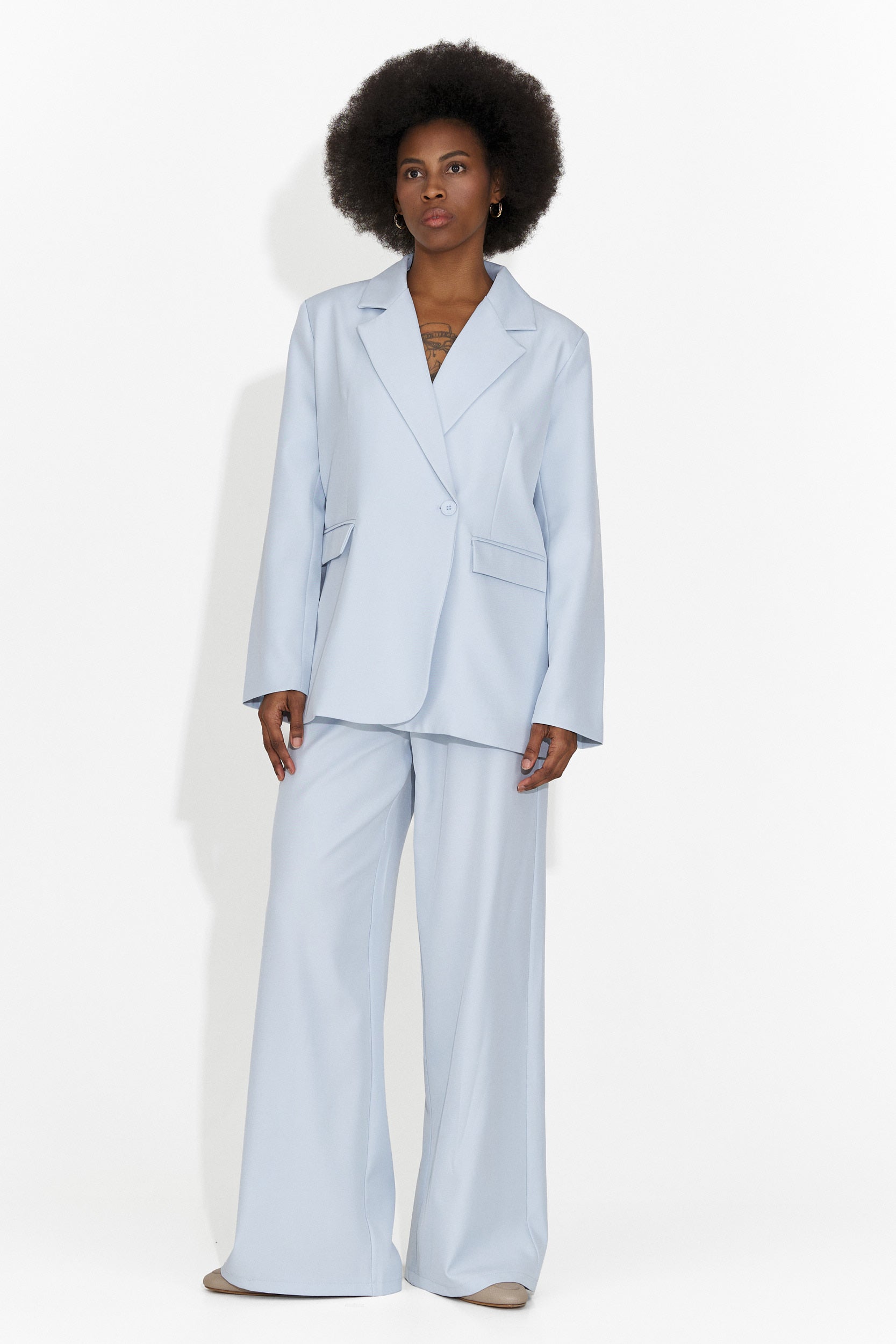 Елегантен дамски комплект в светлосиньо Timelia Bogas