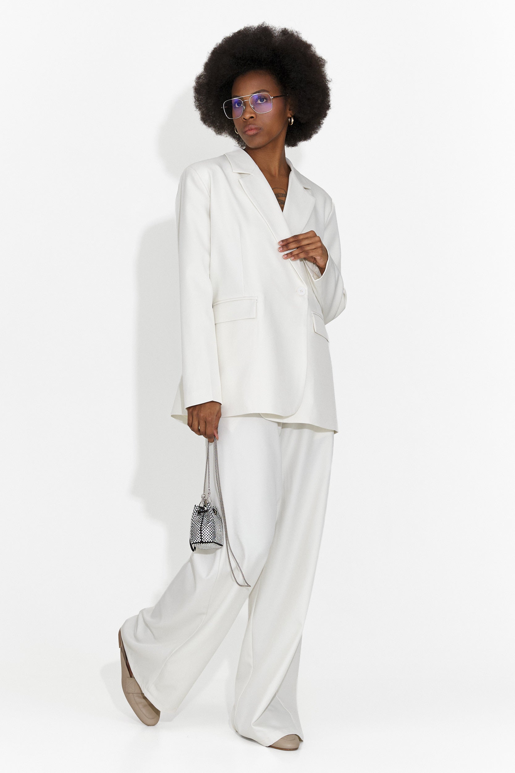 Елегантен дамски комплект в кремаво Timelia Bogas